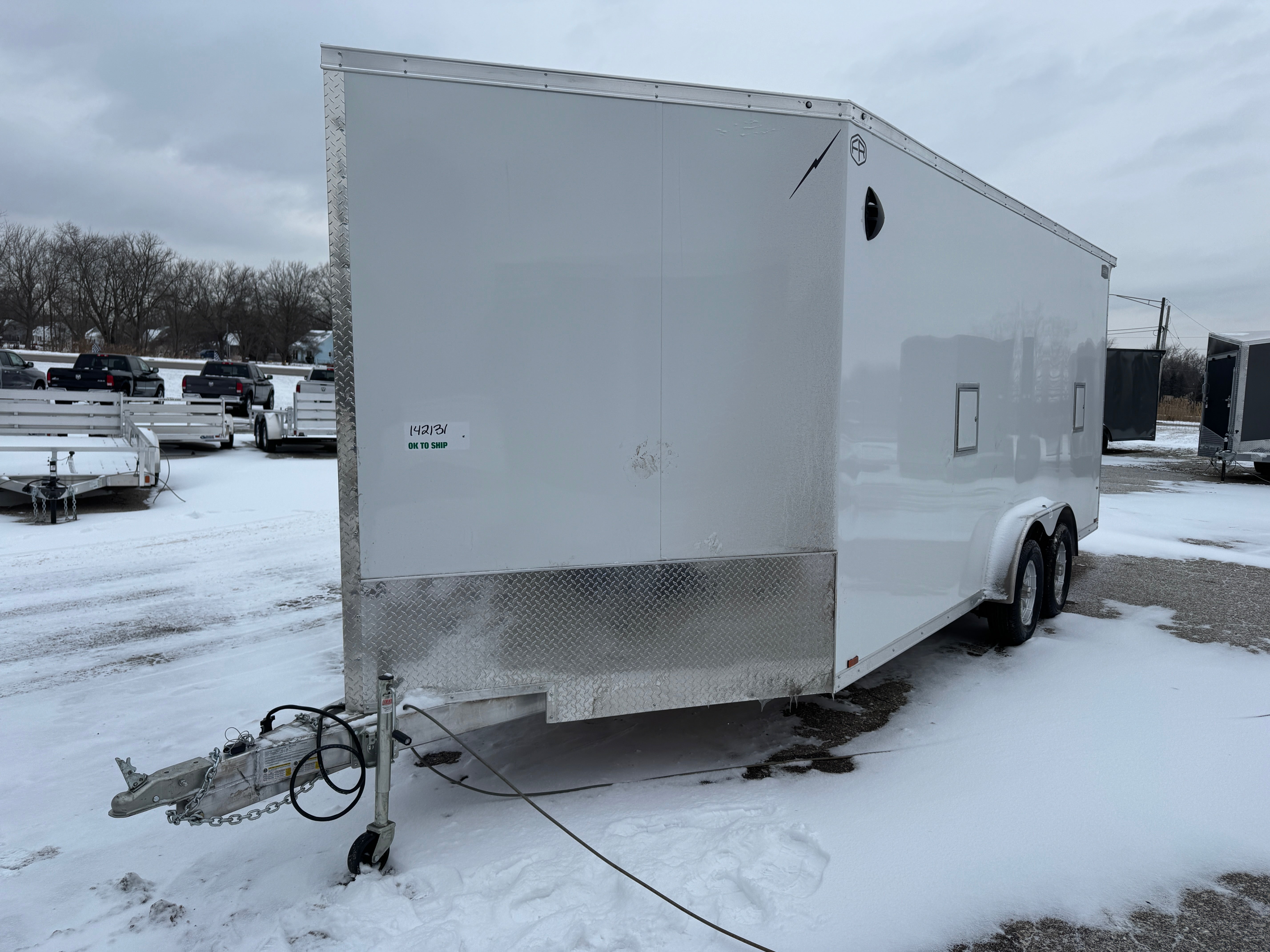 2026 Lightning Aluminum 7.5' x 18' Enclosed Snowmobile Trailer