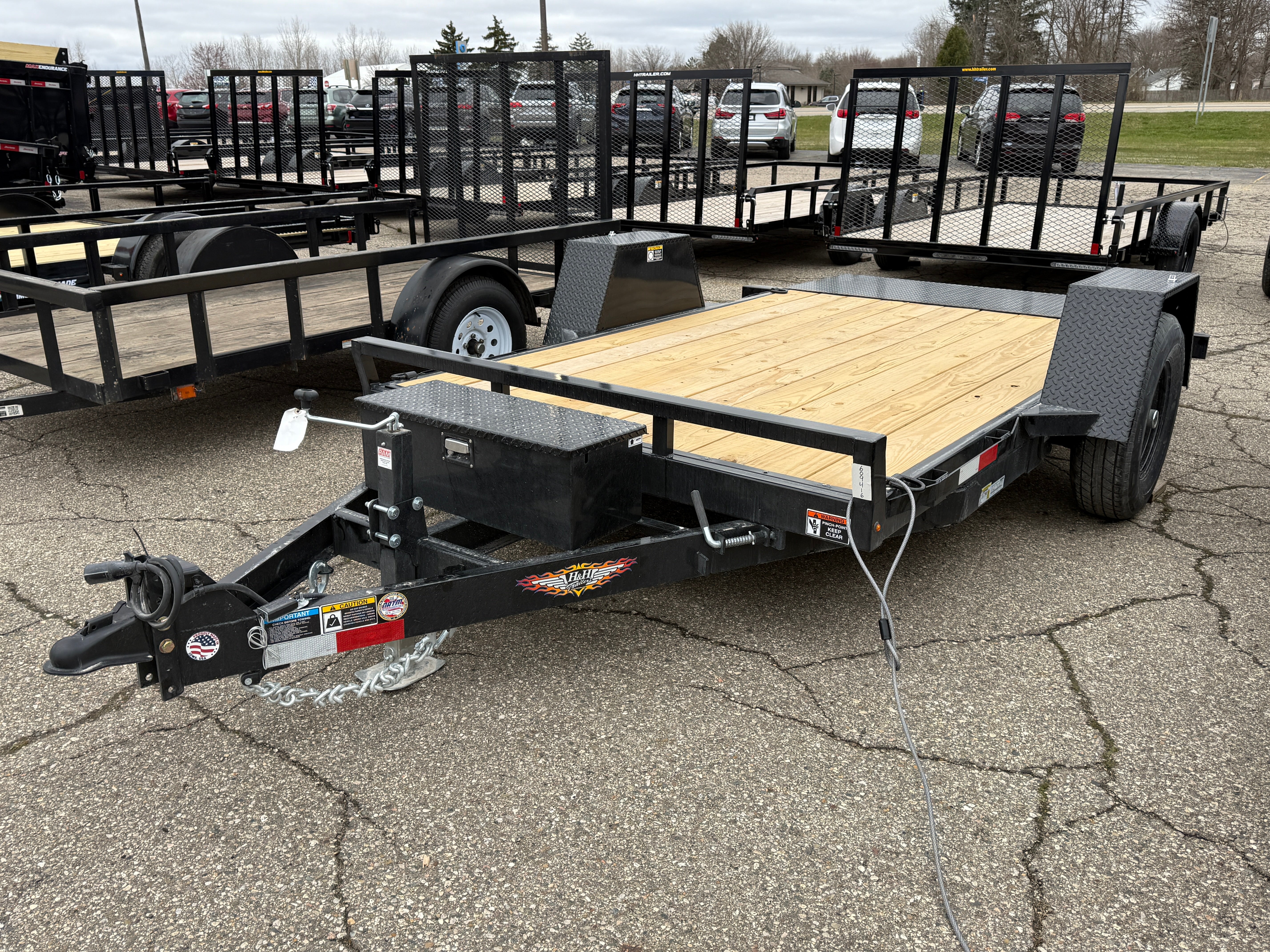 2025 H&H 78" X 12' Gravity Tilt Equipment Trailer