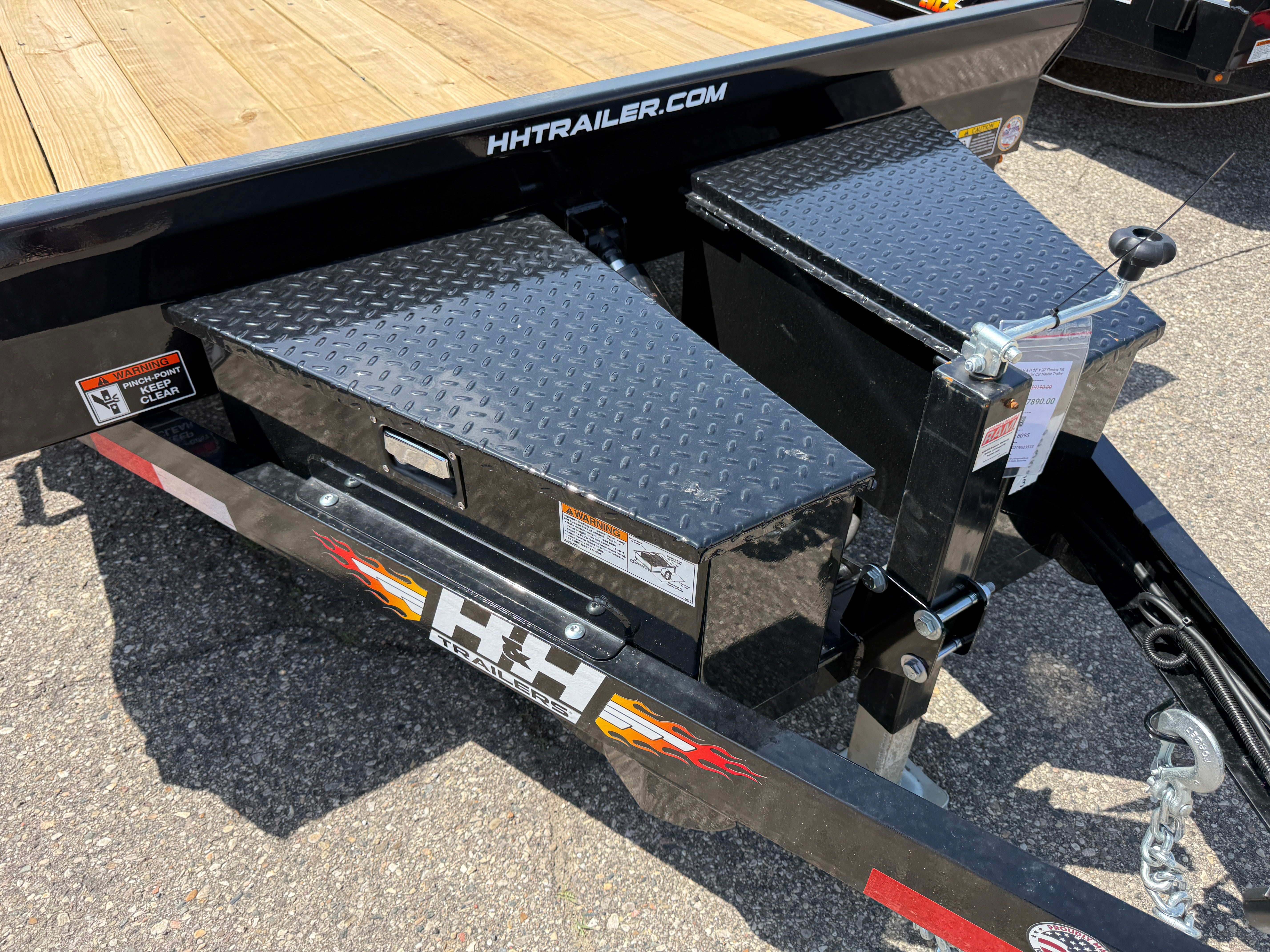 2026 H & H 82" x 20' Electric Tilt Speed Loader Car Hauler Trailer