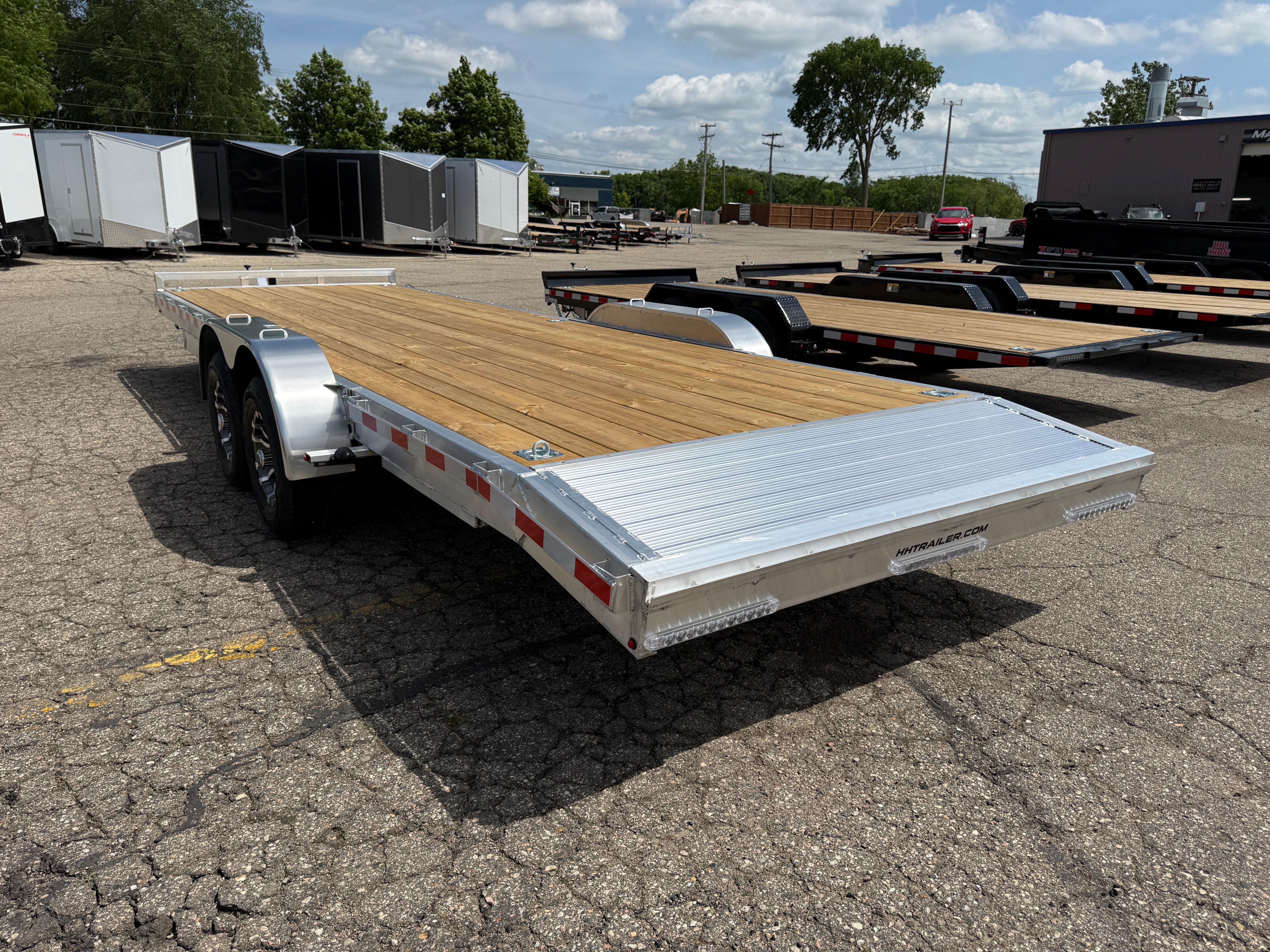 2026 H & H  82" x22' + 2' Aluminum Car Hauler Trailer