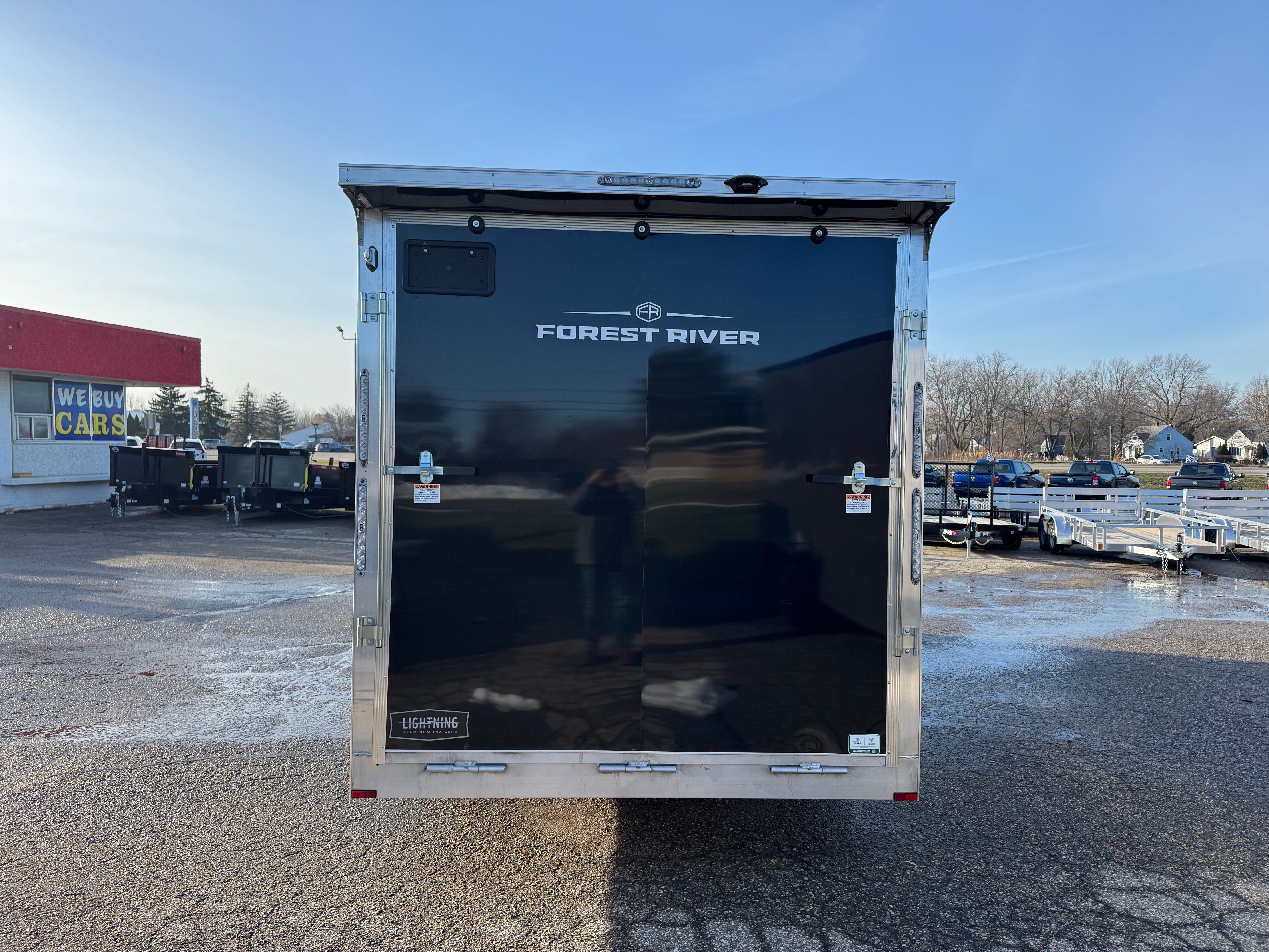 2026 Lightning Aluminum 7.5' x 18' Enclosed Snowmobile Trailer