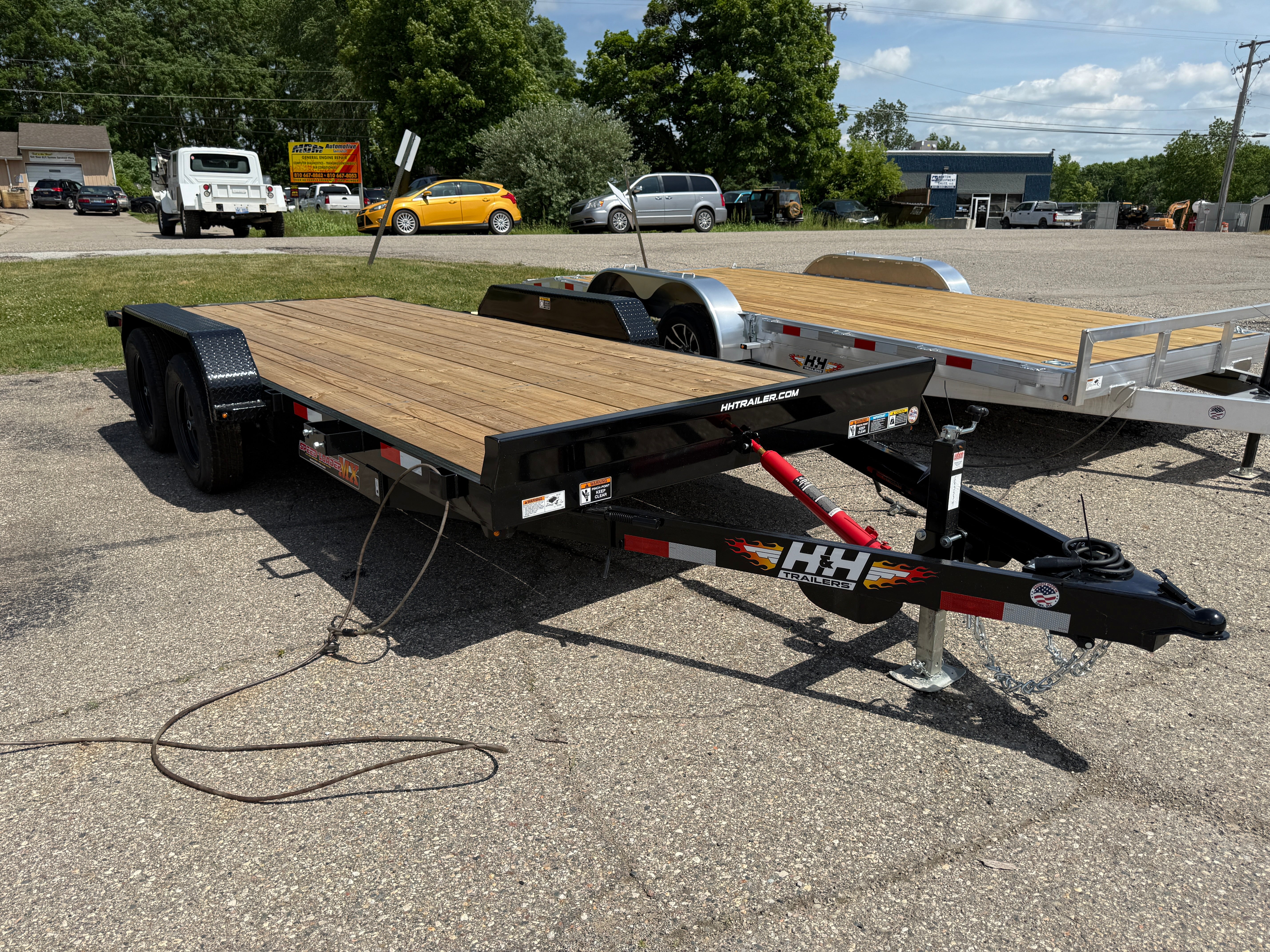 2026 H & H 82" x 18' Manual Tilt Speed Loader Car Hauler Trailer