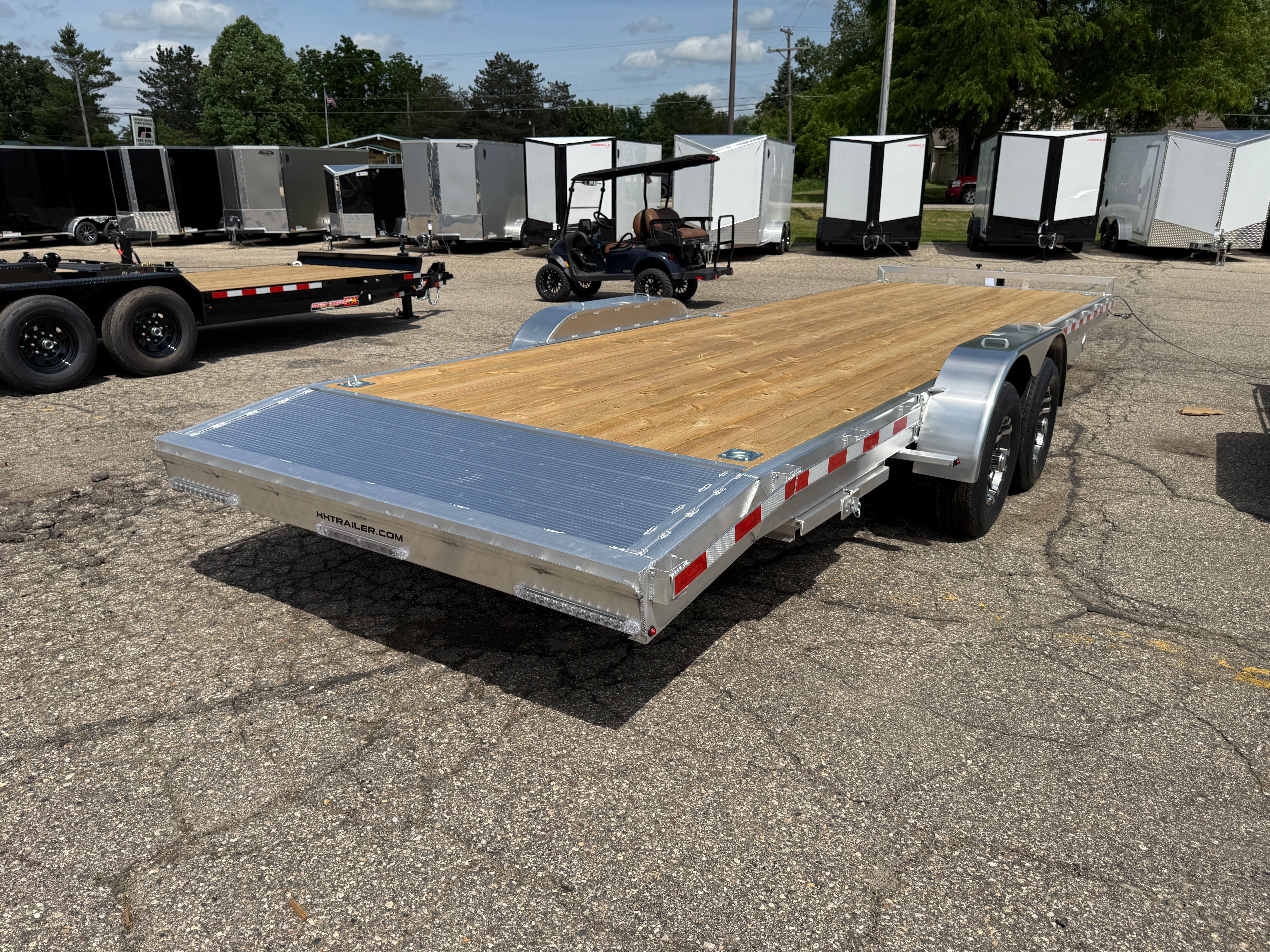 2026 H & H  82" x22' + 2' Aluminum Car Hauler Trailer