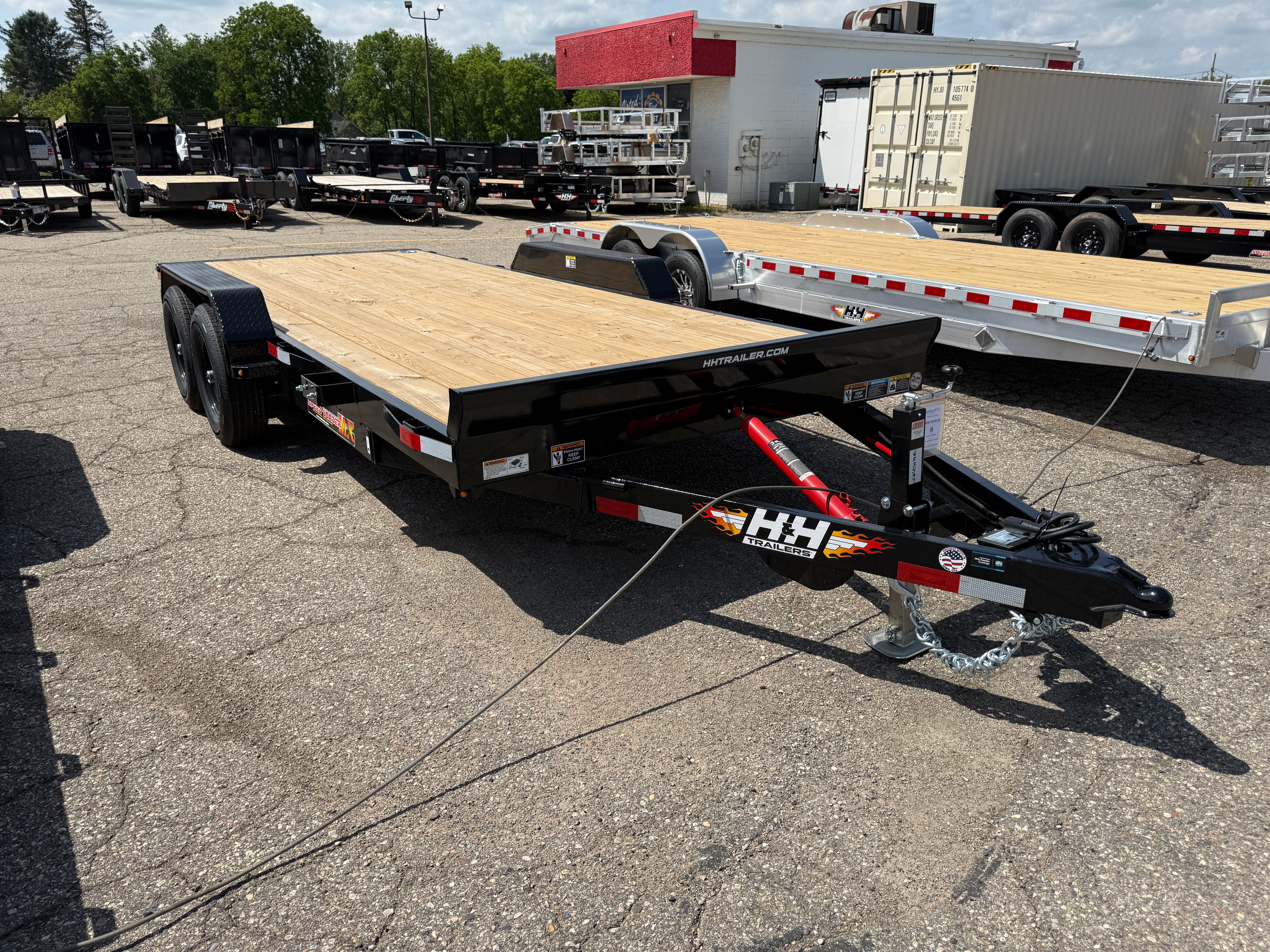 2026 H & H 82" x 18' Manual Tilt Speed Loader Car Hauler Trailer