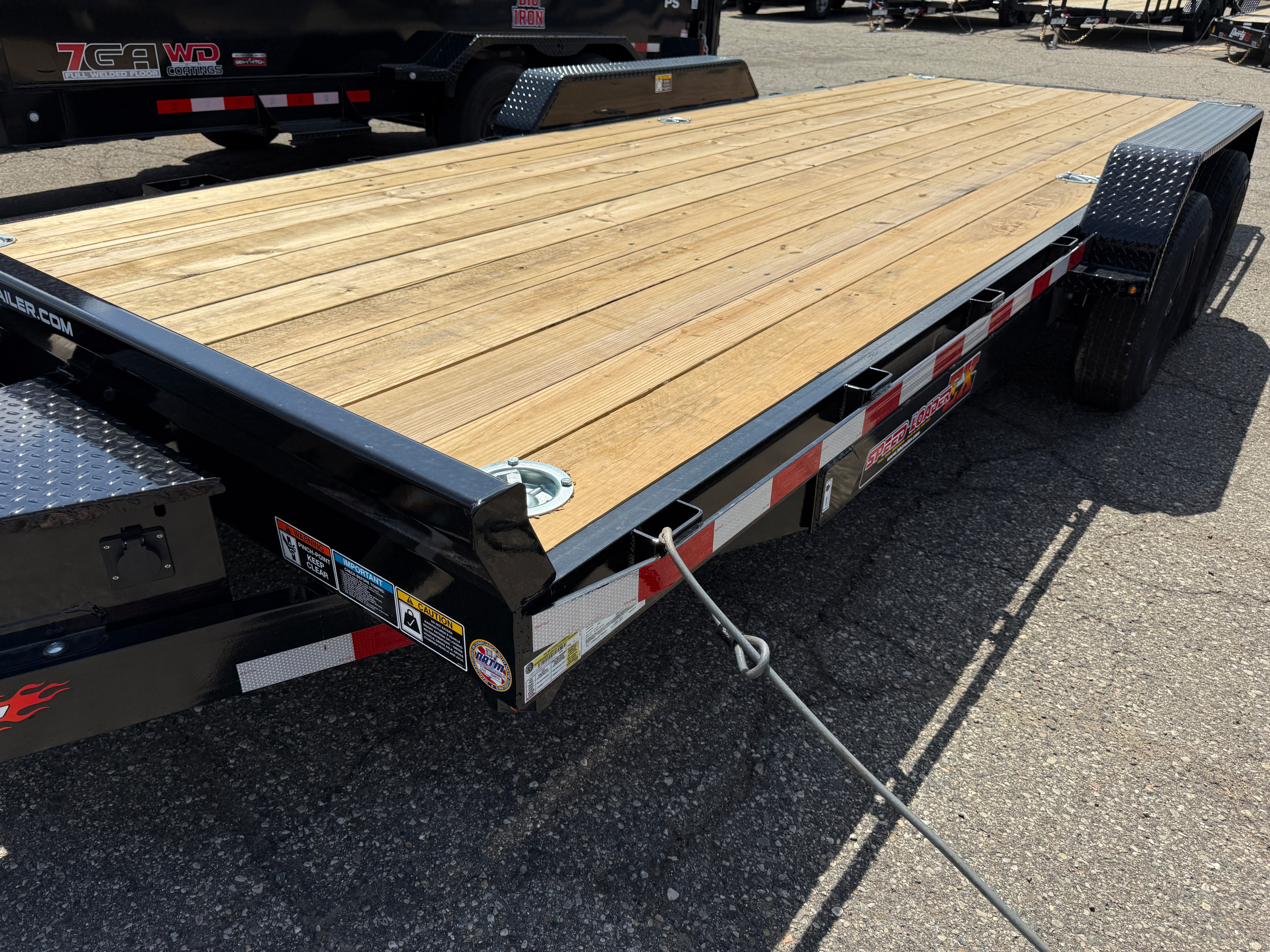 2026 H & H 82" x 20' Electric Tilt Speed Loader Car Hauler Trailer