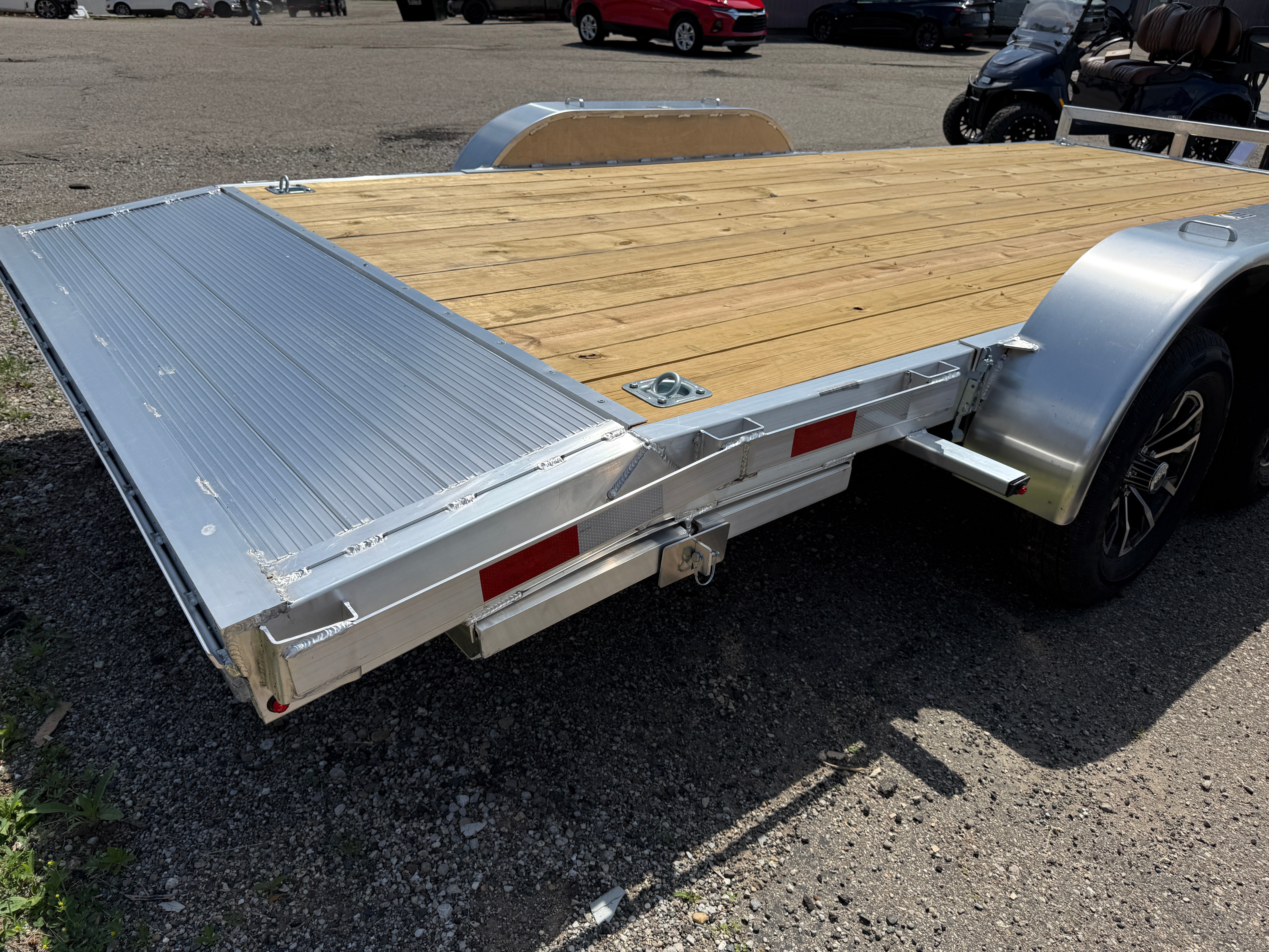2026 H & H  82" x 16' + 2' Aluminum Car Hauler Trailer