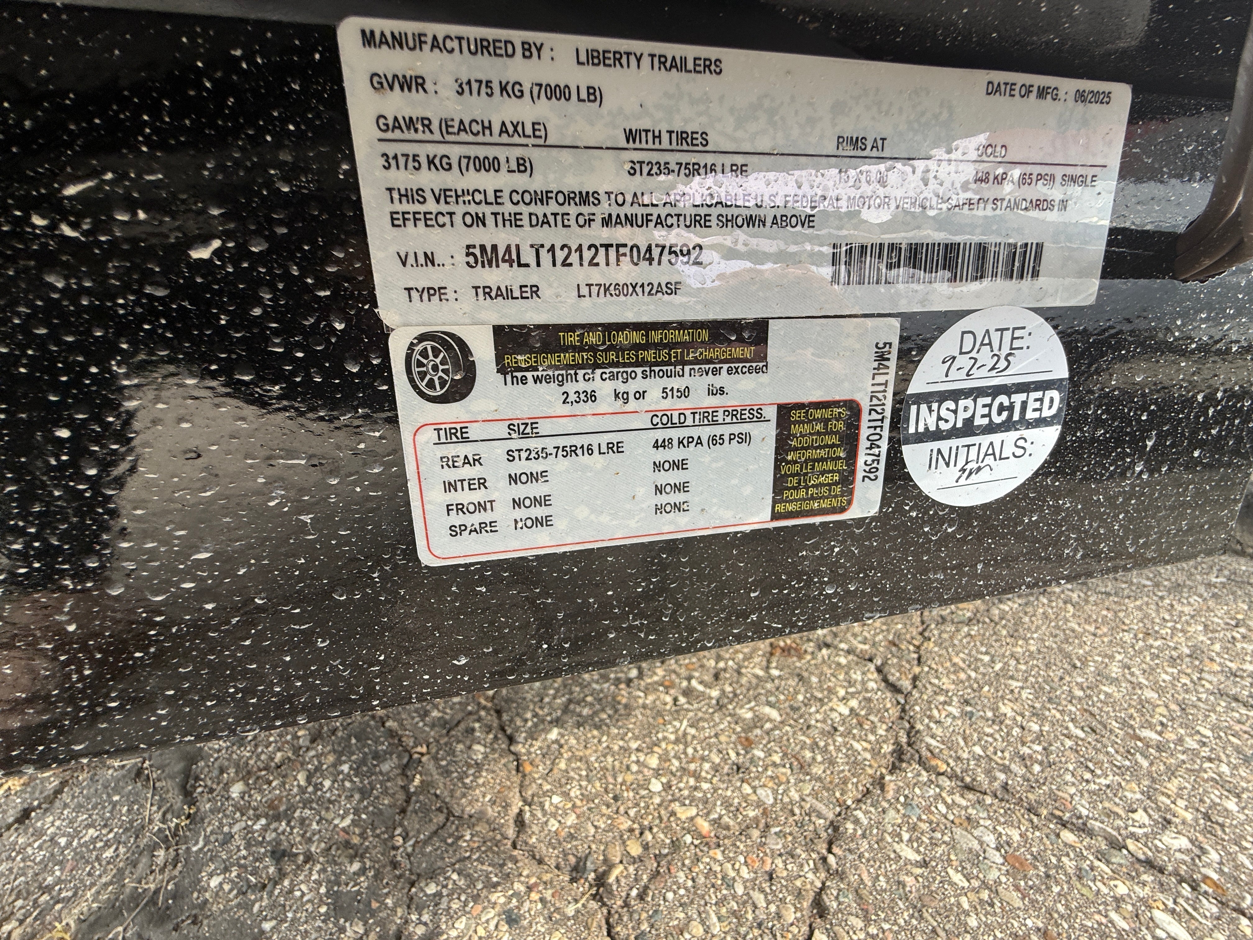 2026 Liberty 60" x 12' Tilt Deck Equipment Trailer