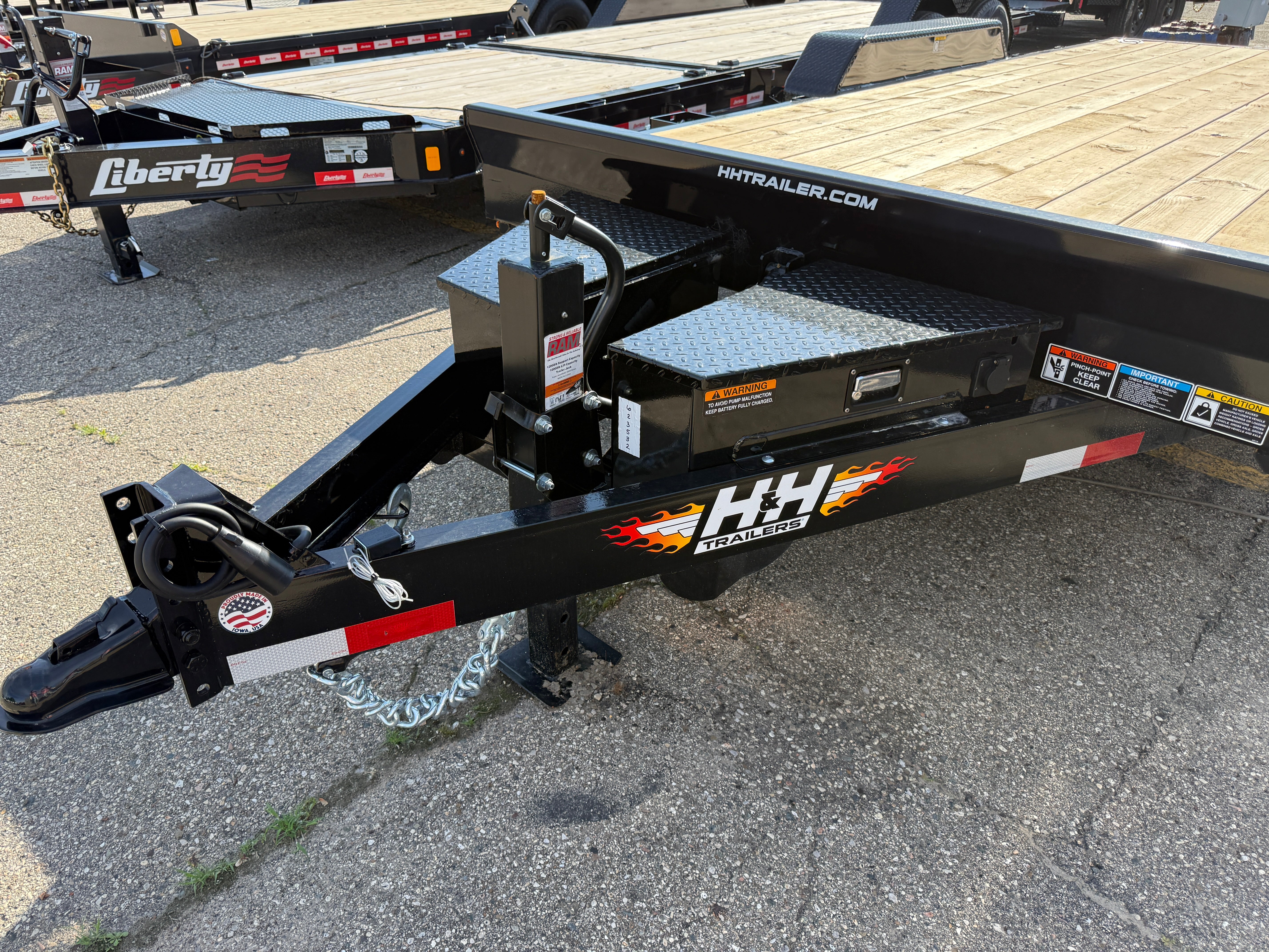 2026 H & H 82" x 18' Electric Tilt Speed Loader Car Hauler Trailer