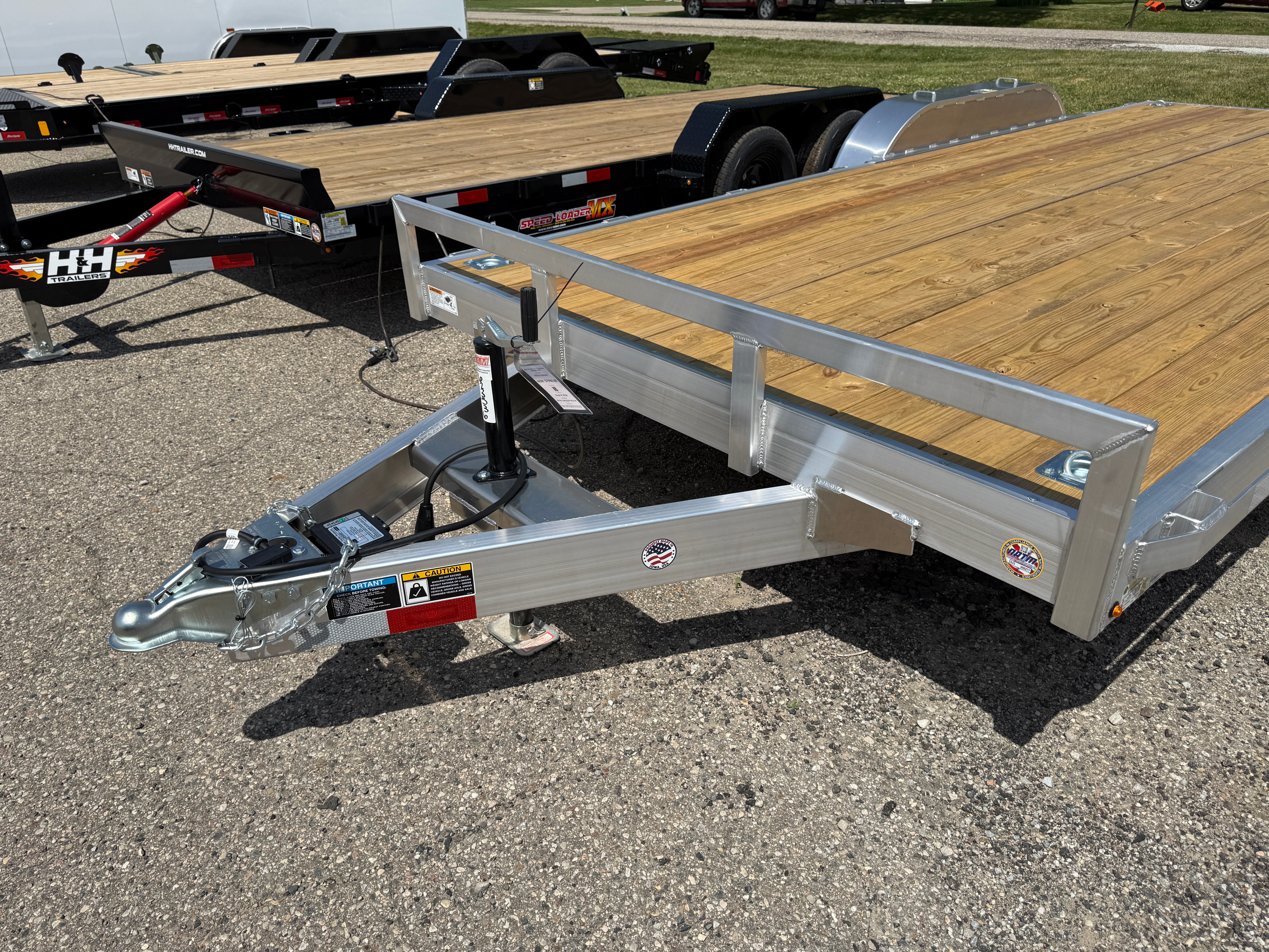 2026 H & H  82" x 16' + 2' Aluminum Car Hauler Trailer