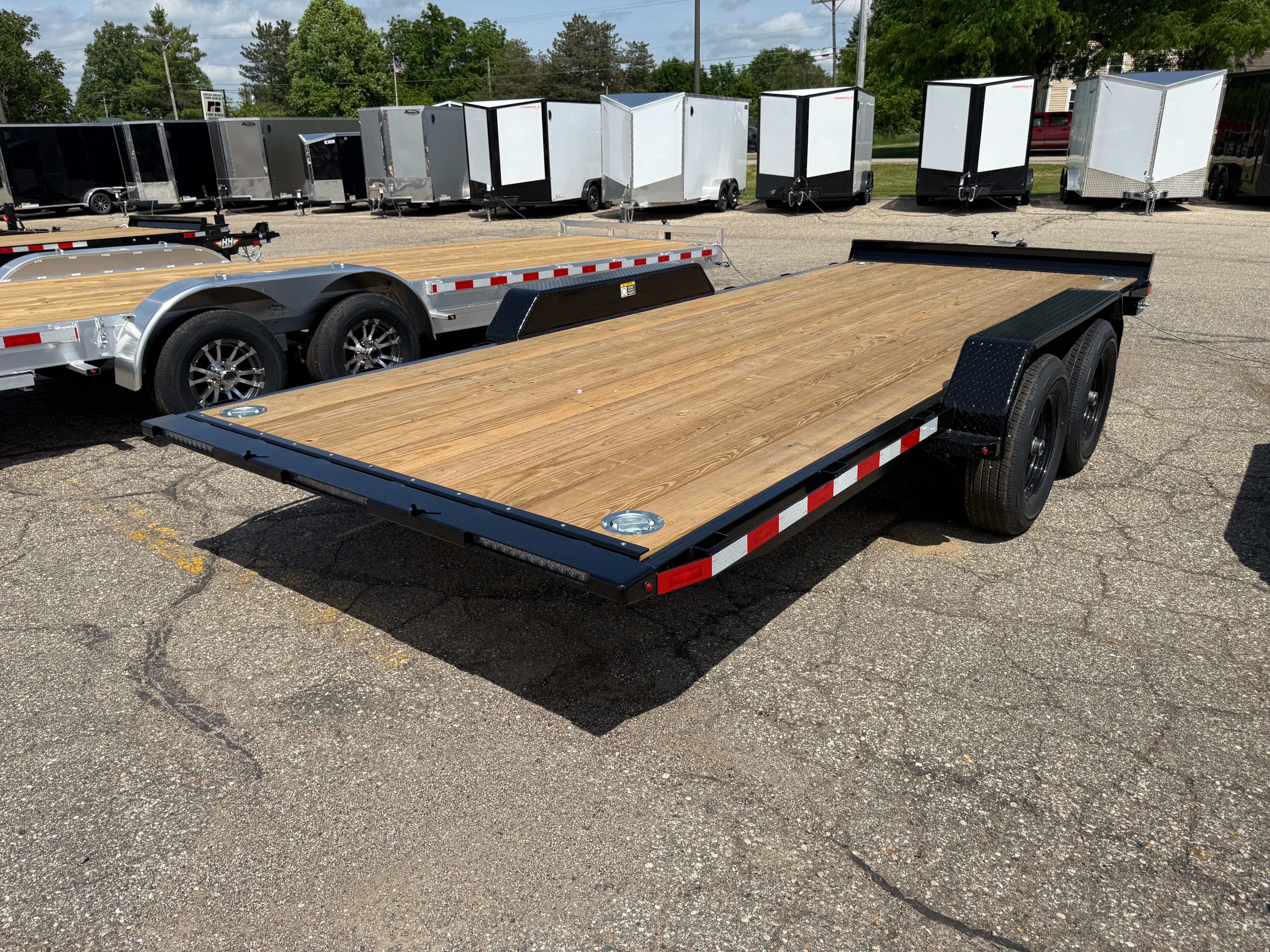 2026 H & H 82" x 18' Manual Tilt Speed Loader Car Hauler Trailer
