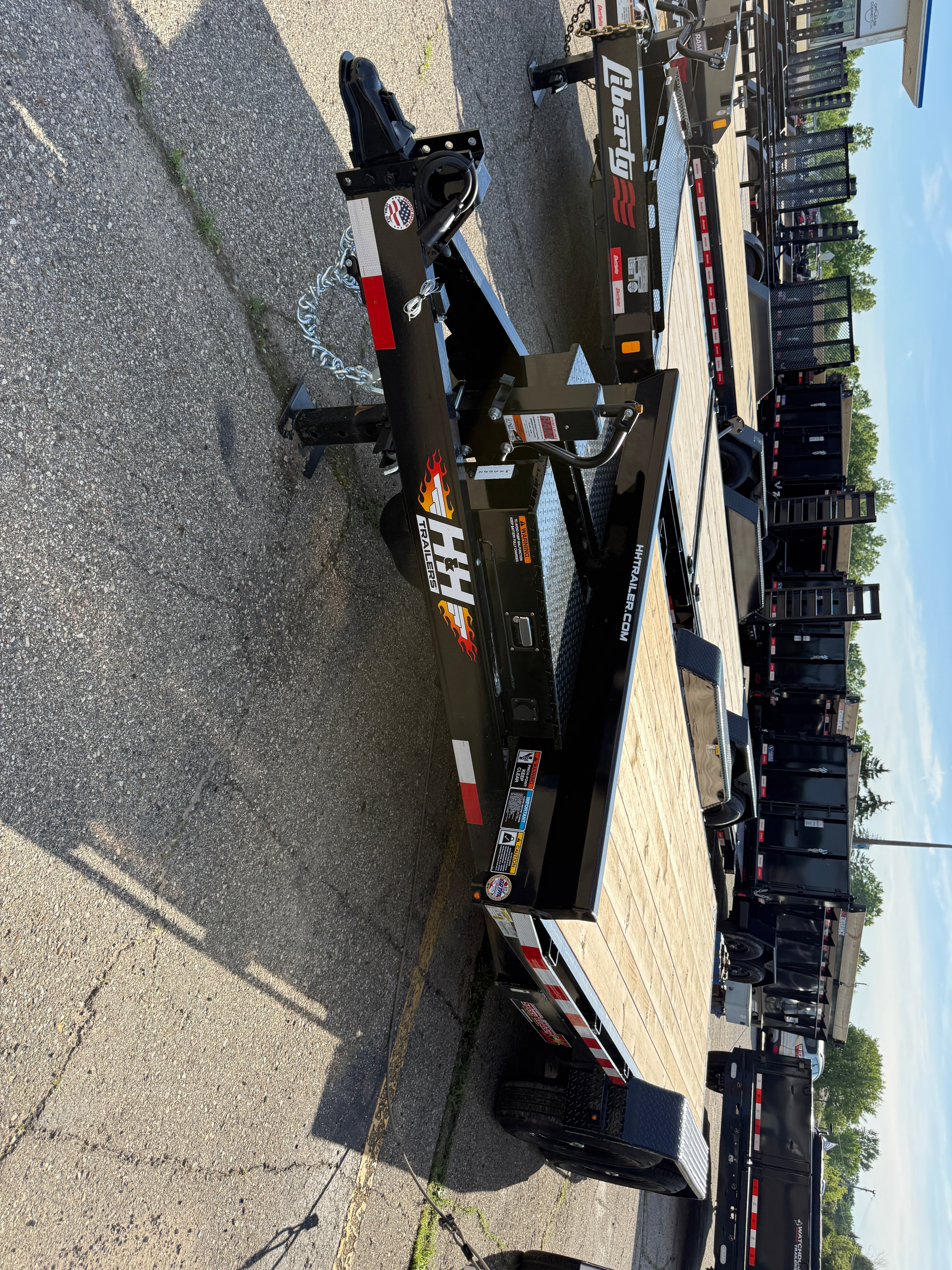 2026 H & H 82" x 18' Electric Tilt Speed Loader Car Hauler Trailer