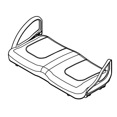 E-Z-GO Contoured Front Seat Bottom Assembly (Black)
