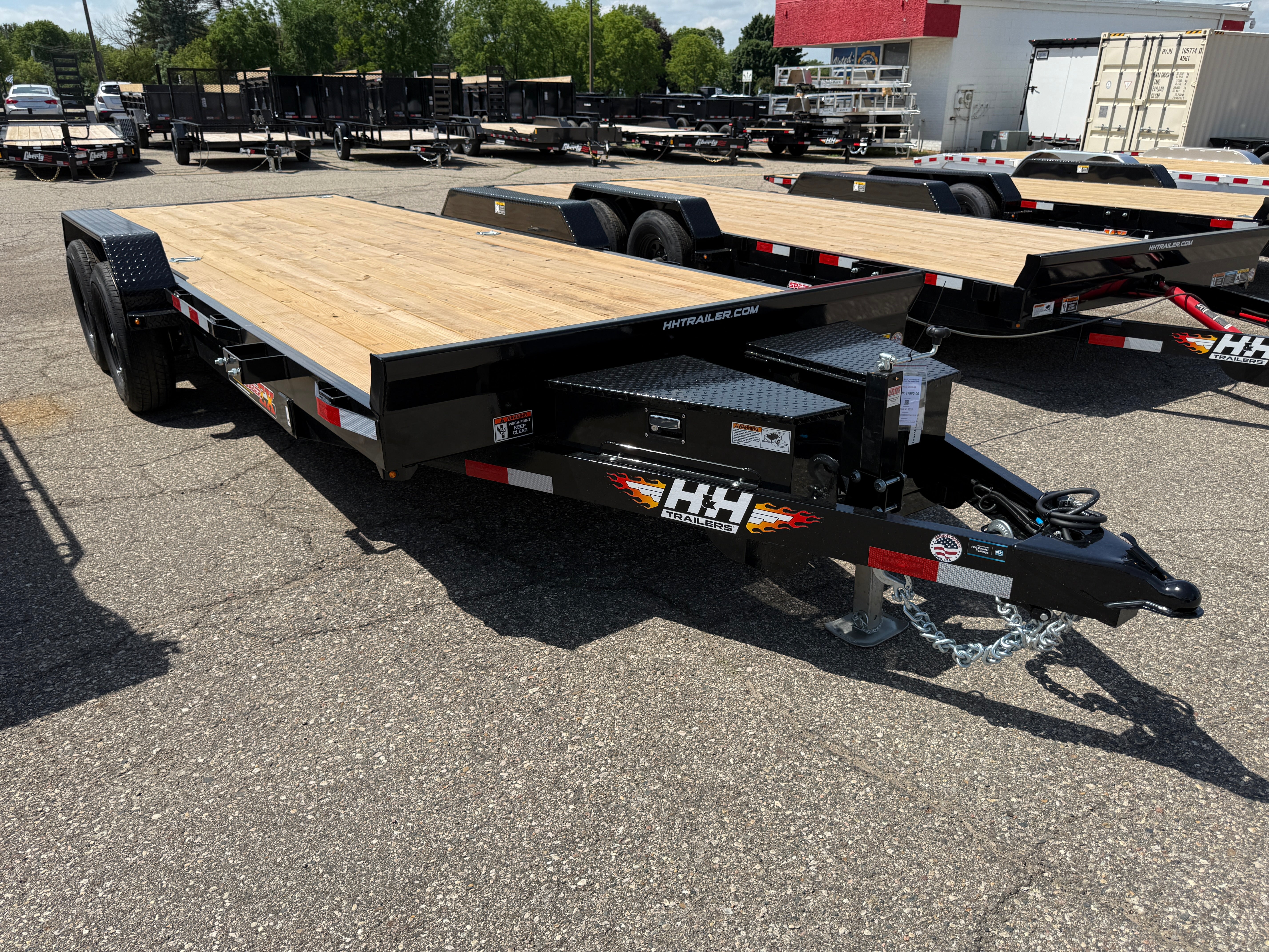 2026 H & H 82" x 20' Electric Tilt Speed Loader Car Hauler Trailer