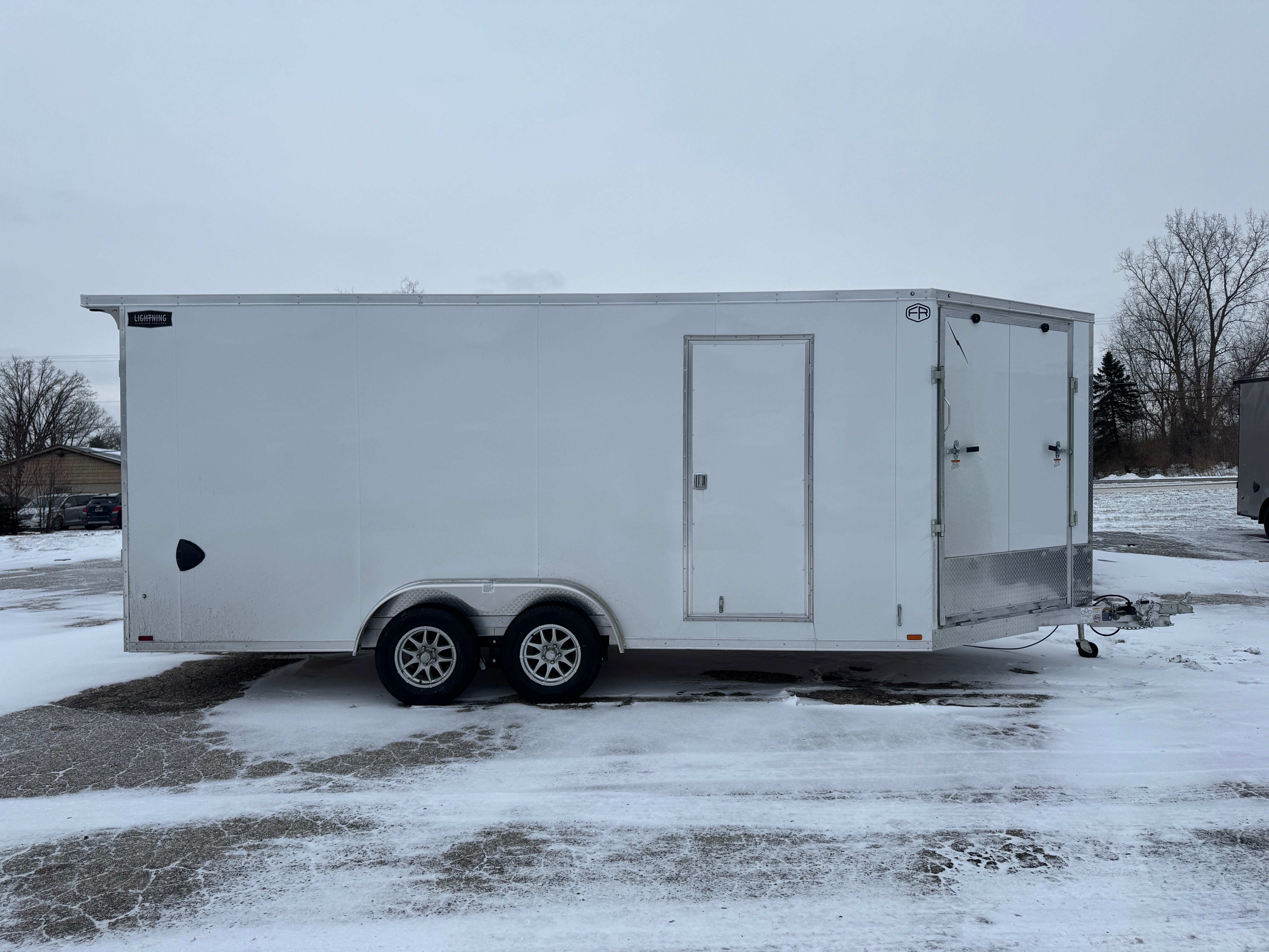 2026 Lightning Aluminum 7.5' x 18' Enclosed Snowmobile Trailer