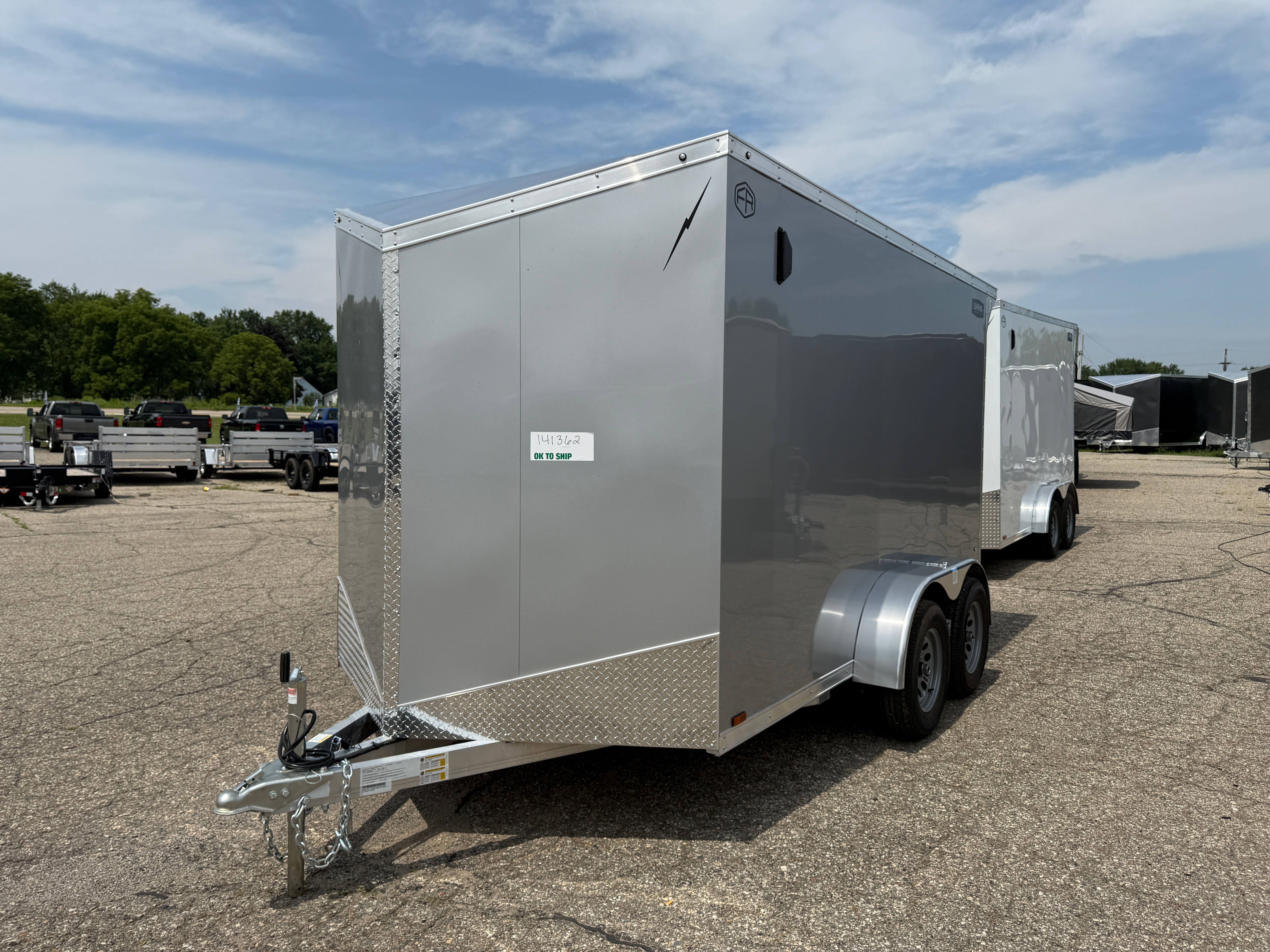 2026 Lightning Aluminum 7' x 12' Enclosed Cargo Trailer