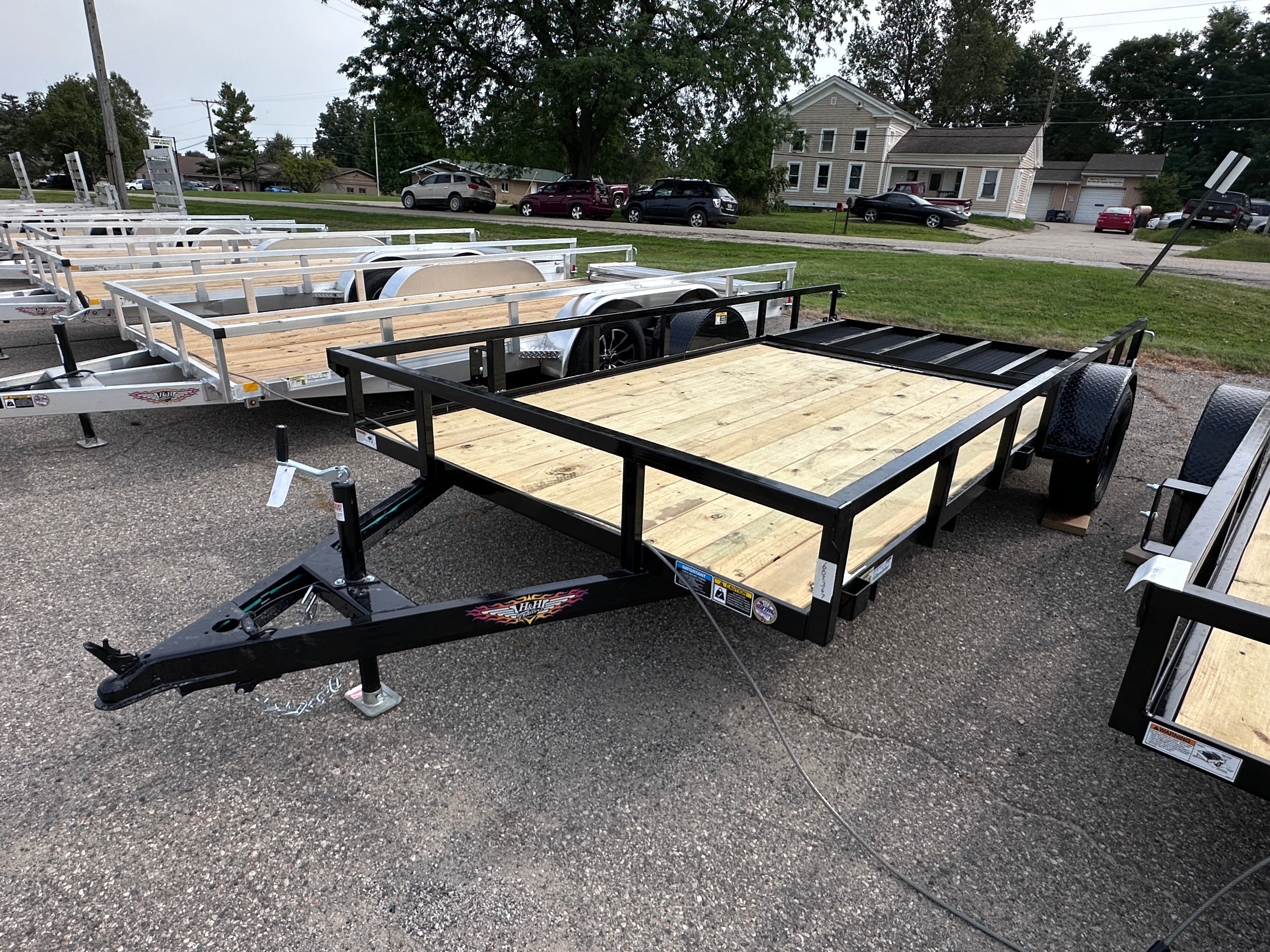 2025 H&H 82" x 14' Rail Side Utility Trailer