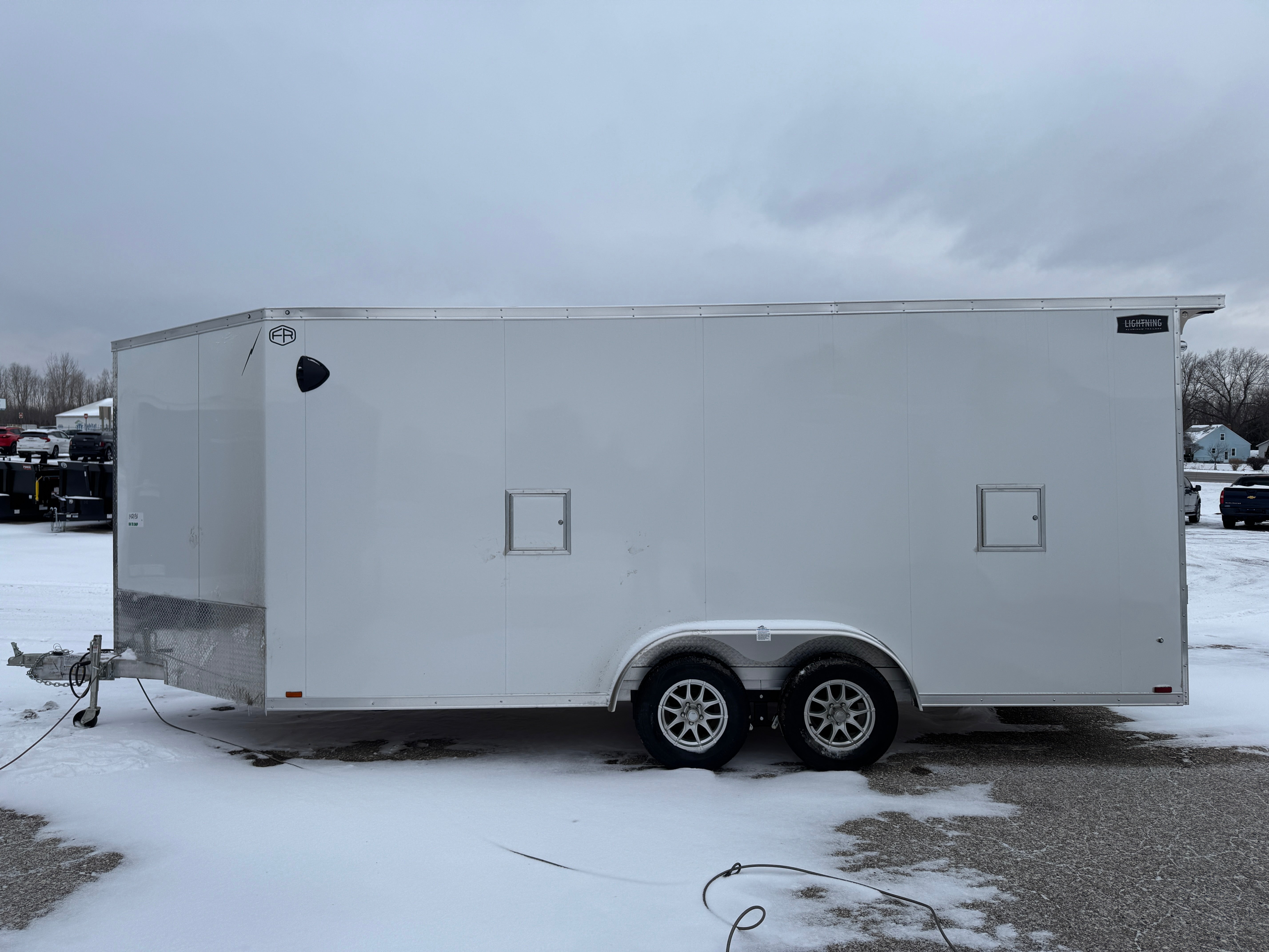 2026 Lightning Aluminum 7.5' x 18' Enclosed Snowmobile Trailer