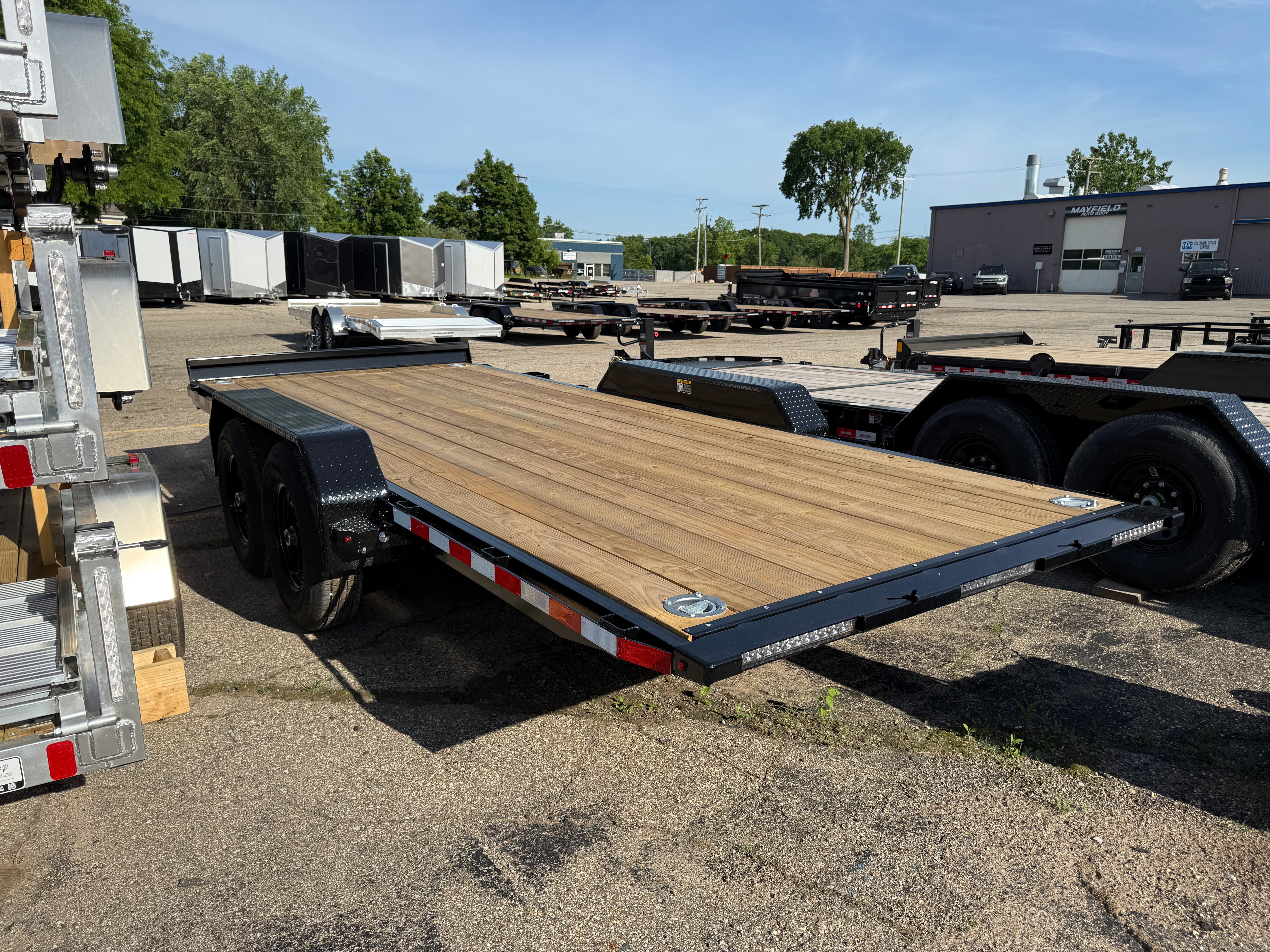 2026 H & H 82" x 18' Electric Tilt Speed Loader Car Hauler Trailer