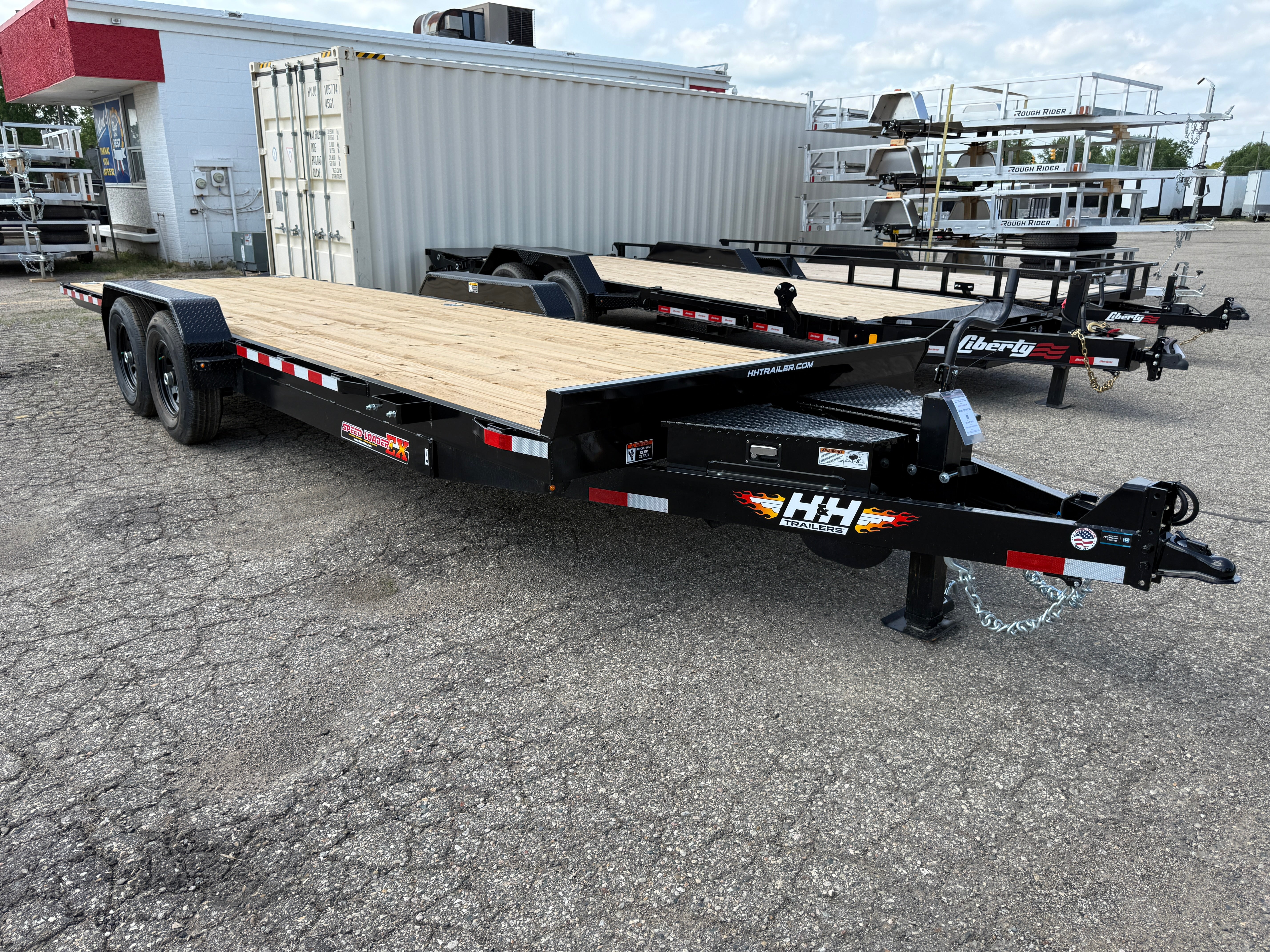 2026 H & H 82" x 24' Electric Tilt Speed Loader Car Hauler Trailer