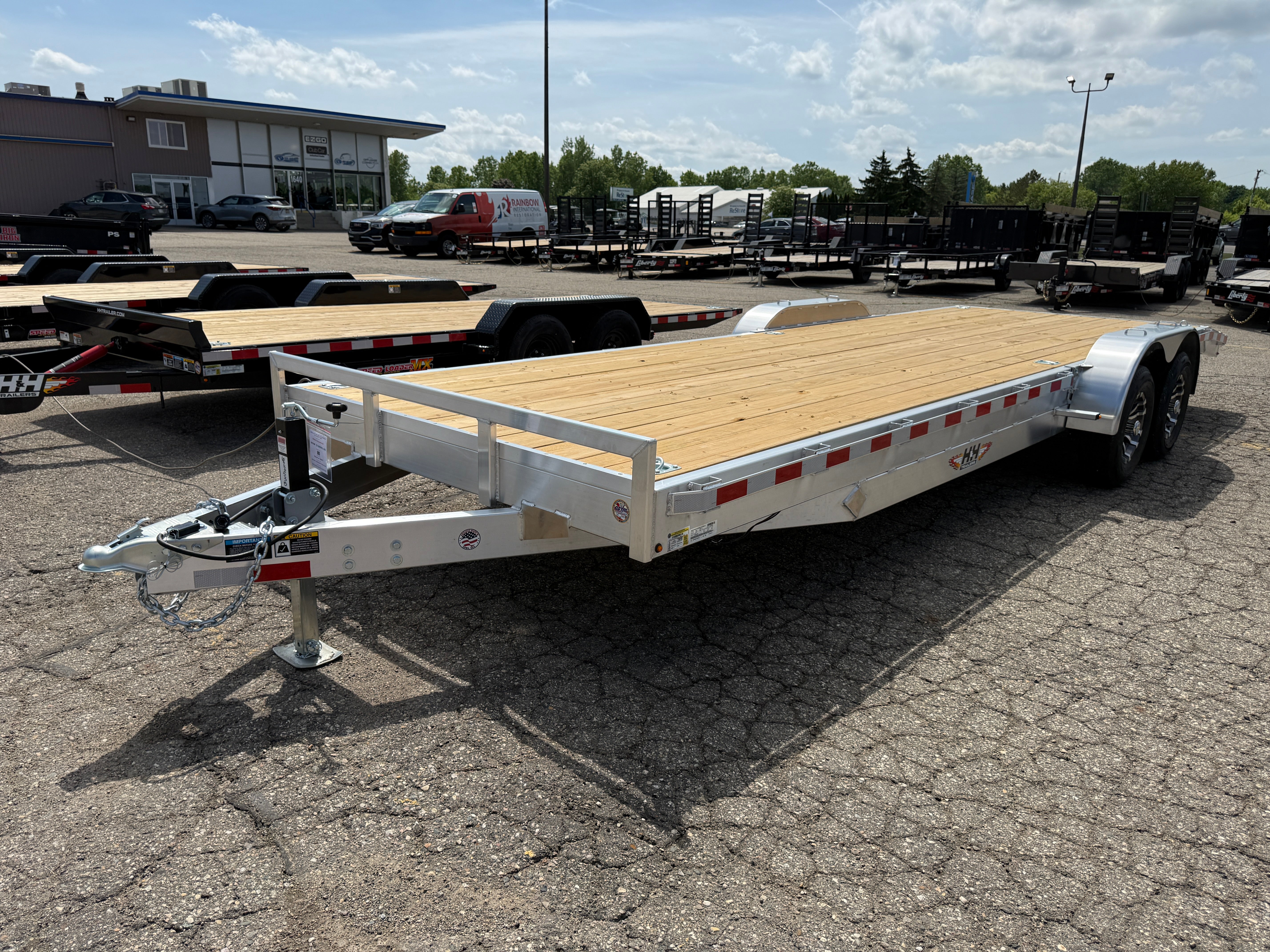 2026 H & H  82" x22' + 2' Aluminum Car Hauler Trailer