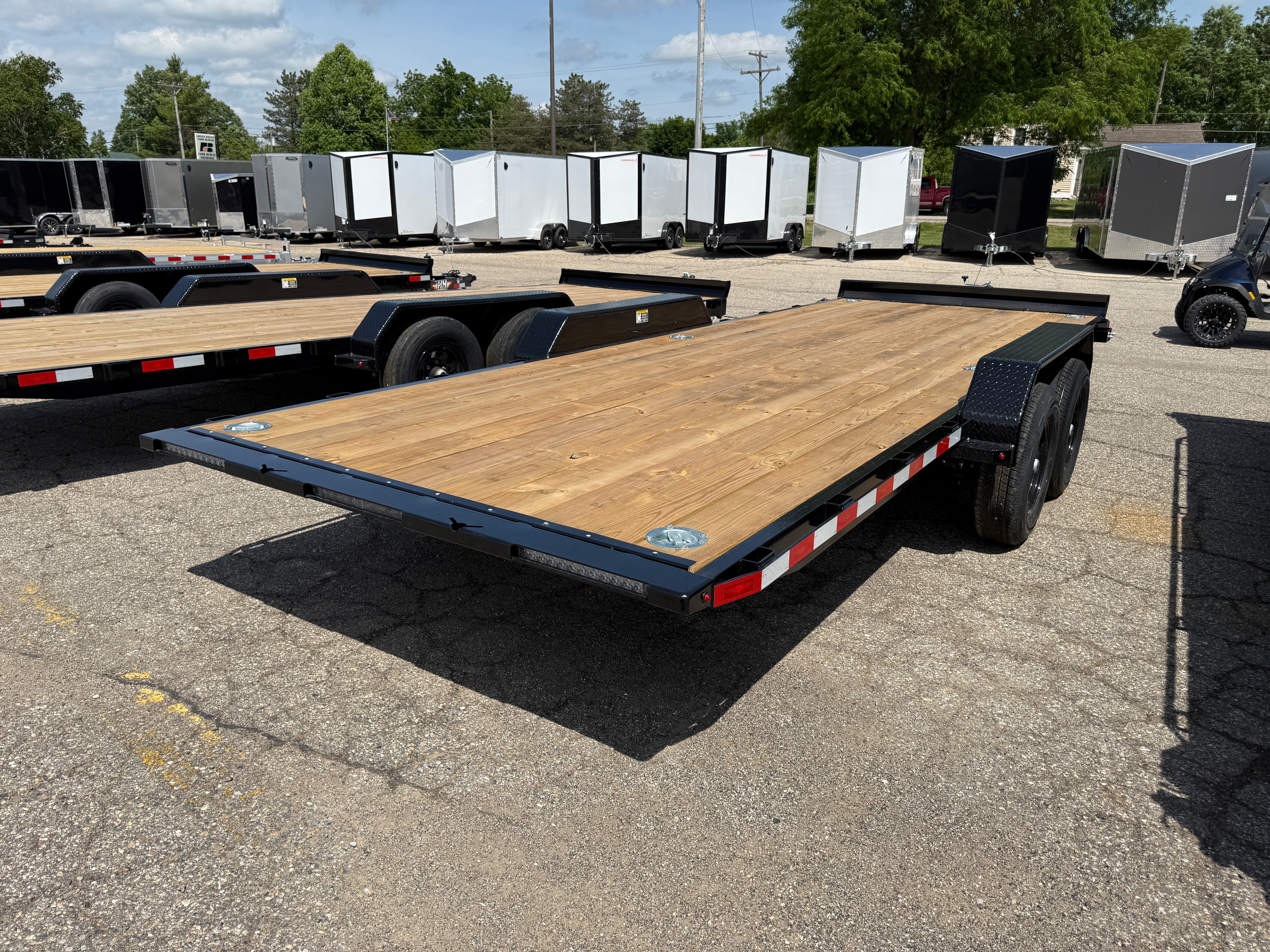 2026 H & H 82" x 20' Electric Tilt Speed Loader Car Hauler Trailer