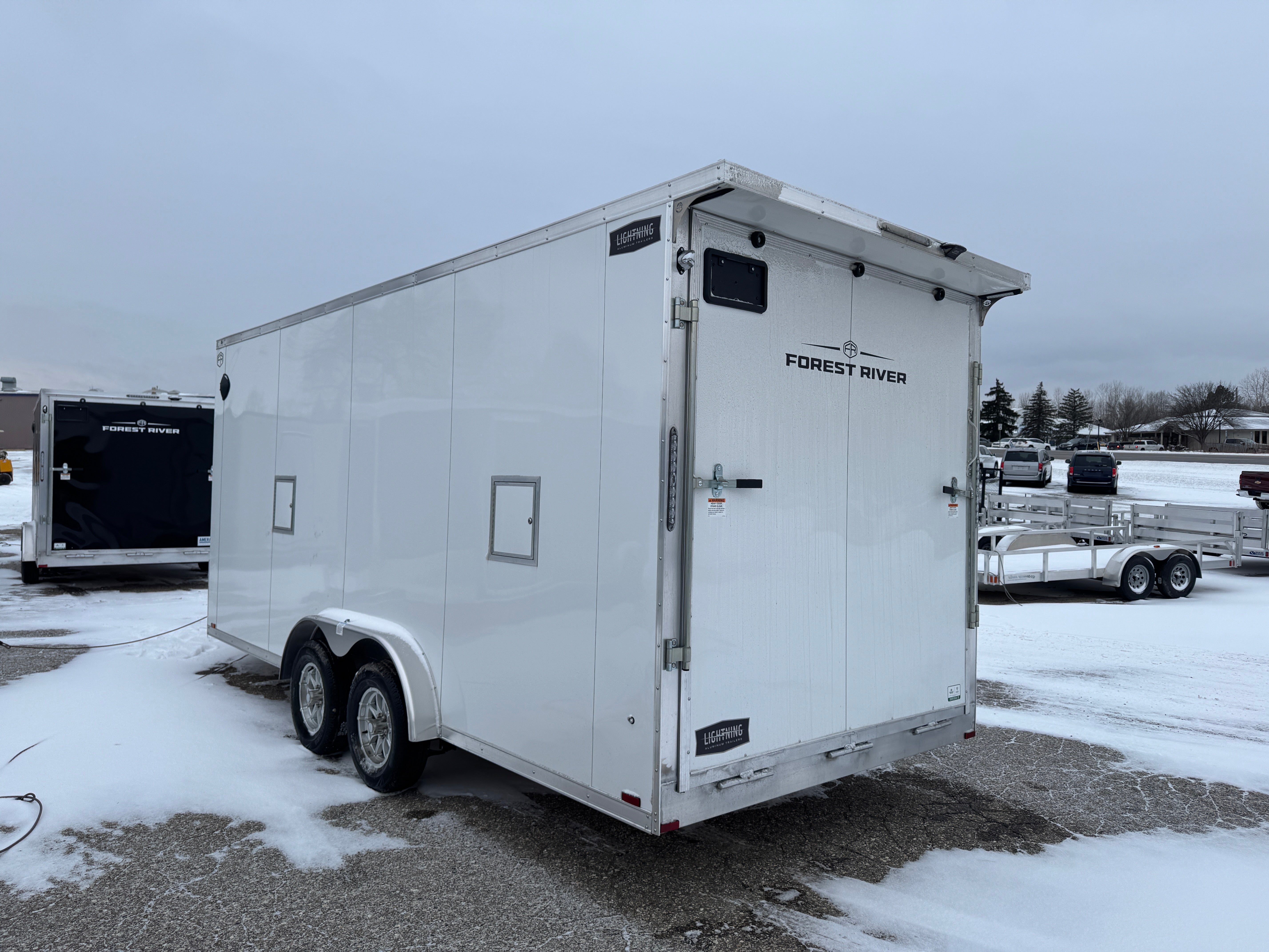 2026 Lightning Aluminum 7.5' x 18' Enclosed Snowmobile Trailer