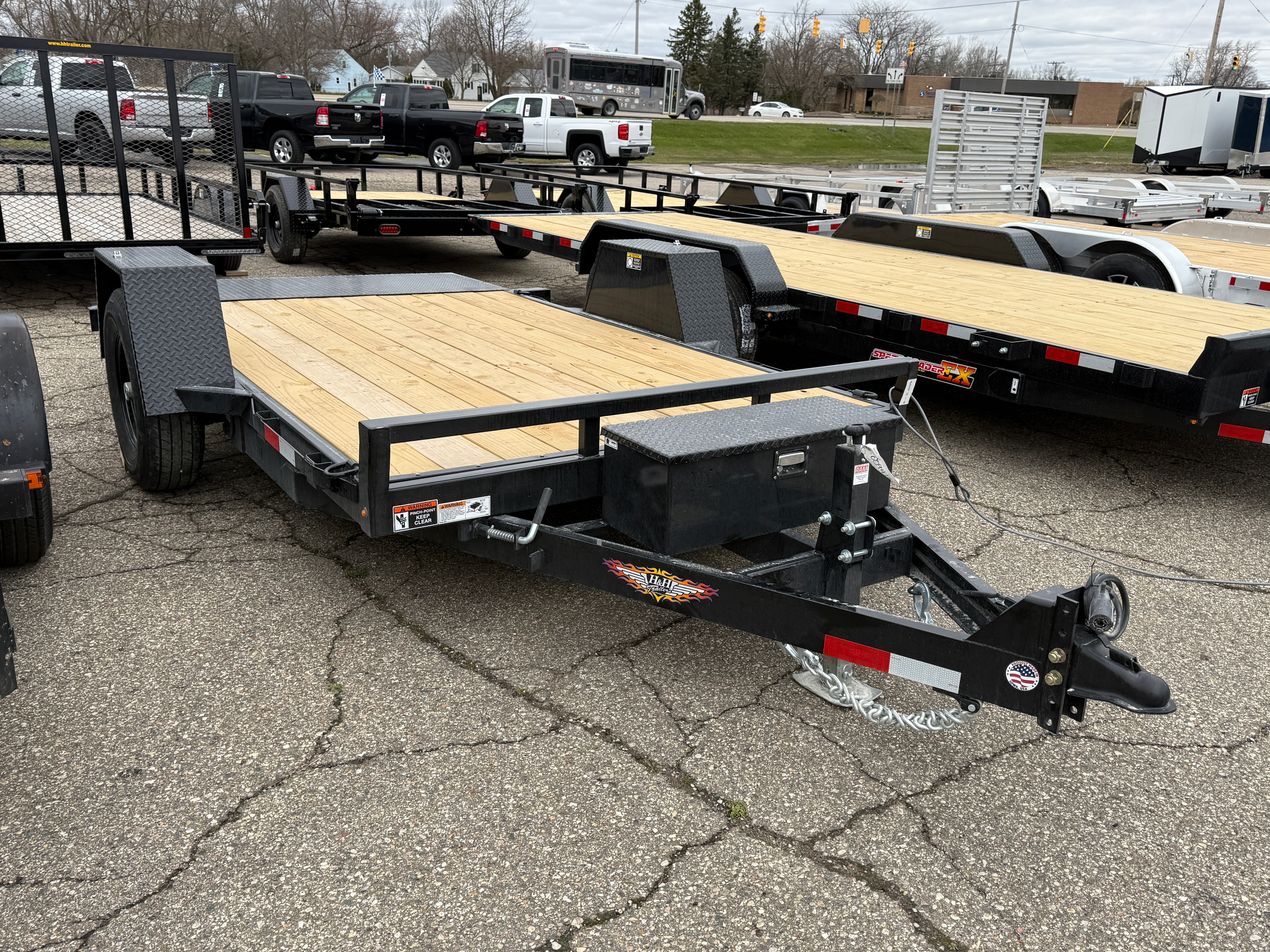 2025 H&H 78" X 12' Gravity Tilt Equipment Trailer