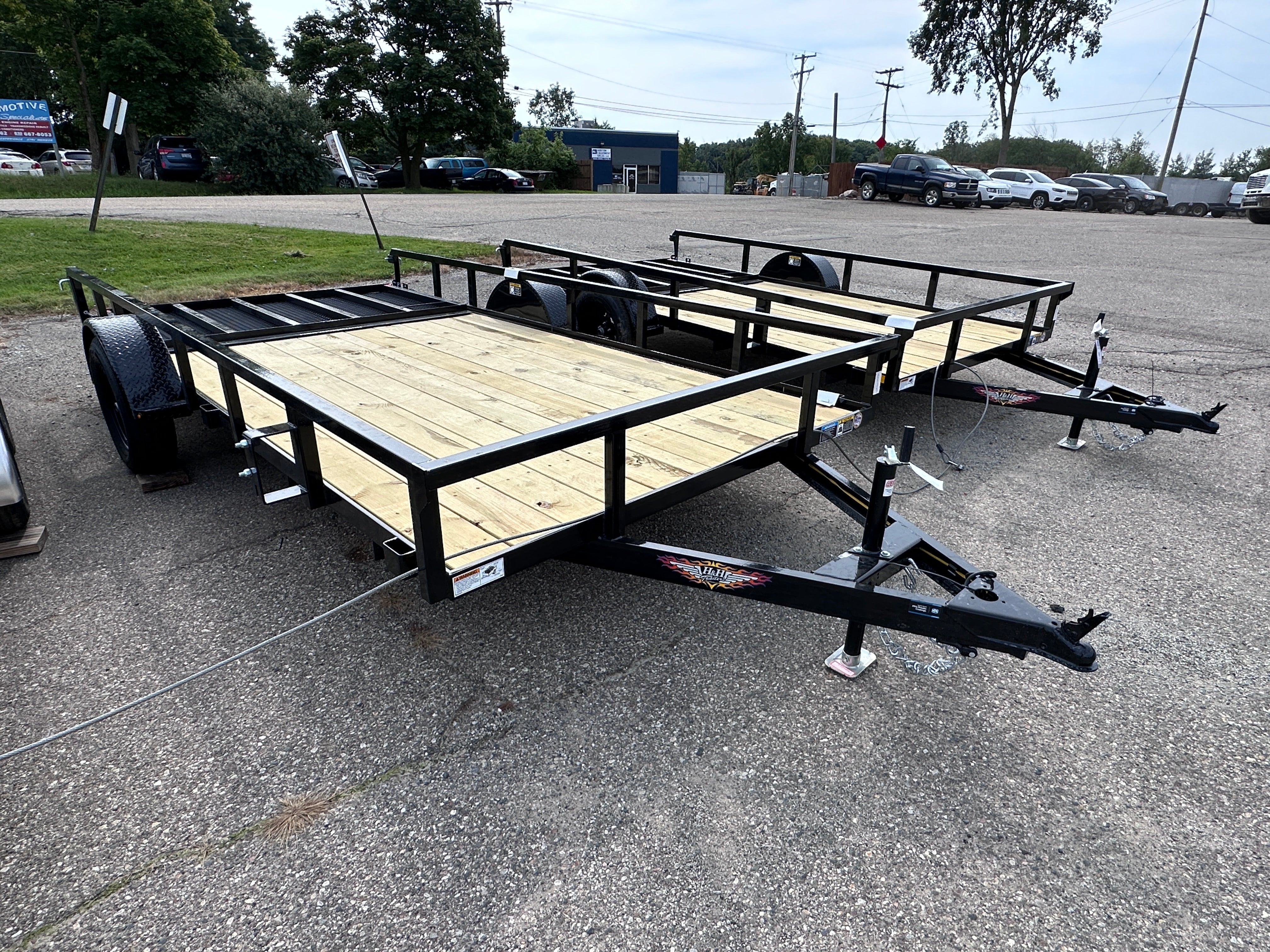 2025 H&H 82" x 14' Rail Side Utility Trailer