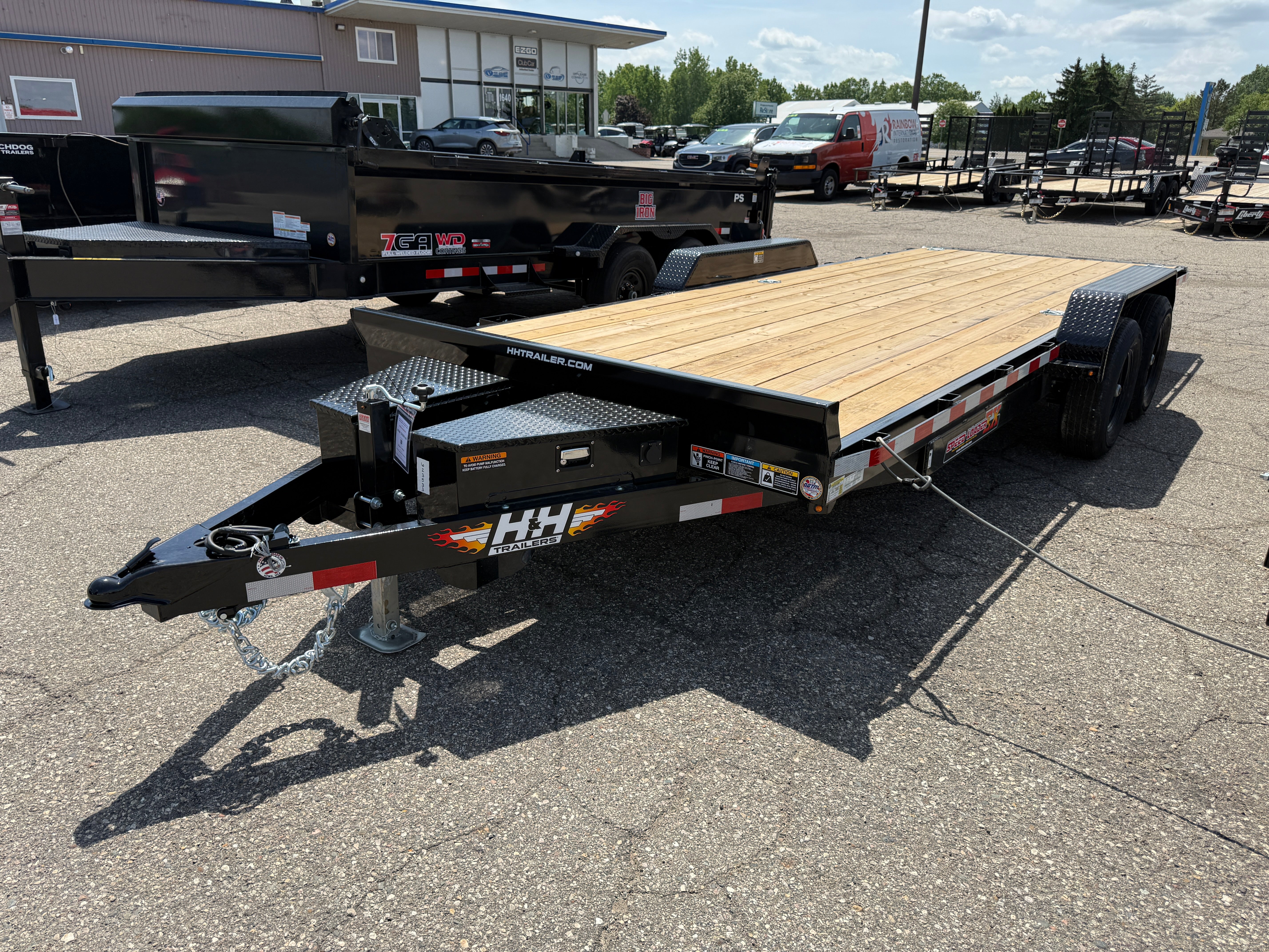 2026 H & H 82" x 20' Electric Tilt Speed Loader Car Hauler Trailer