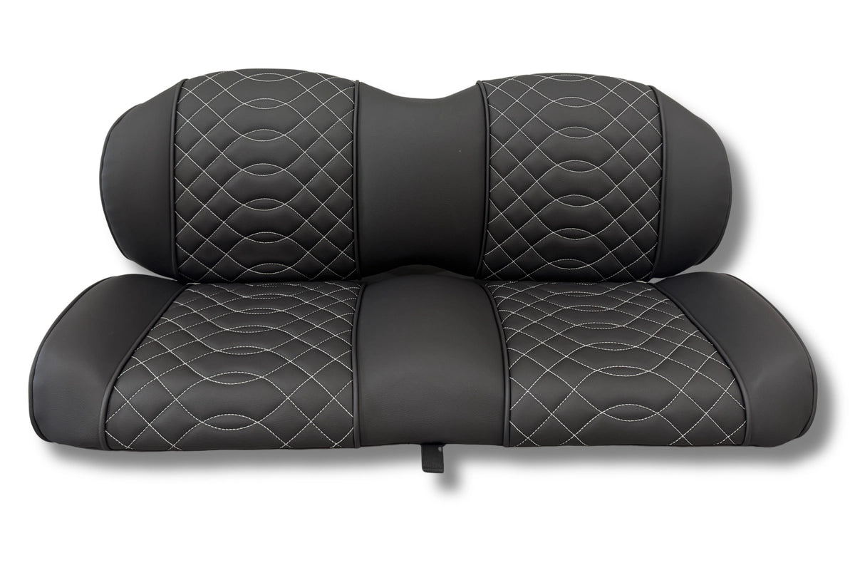 Breeze Permacool Black with White Curved Stitching Front Seat Bottom