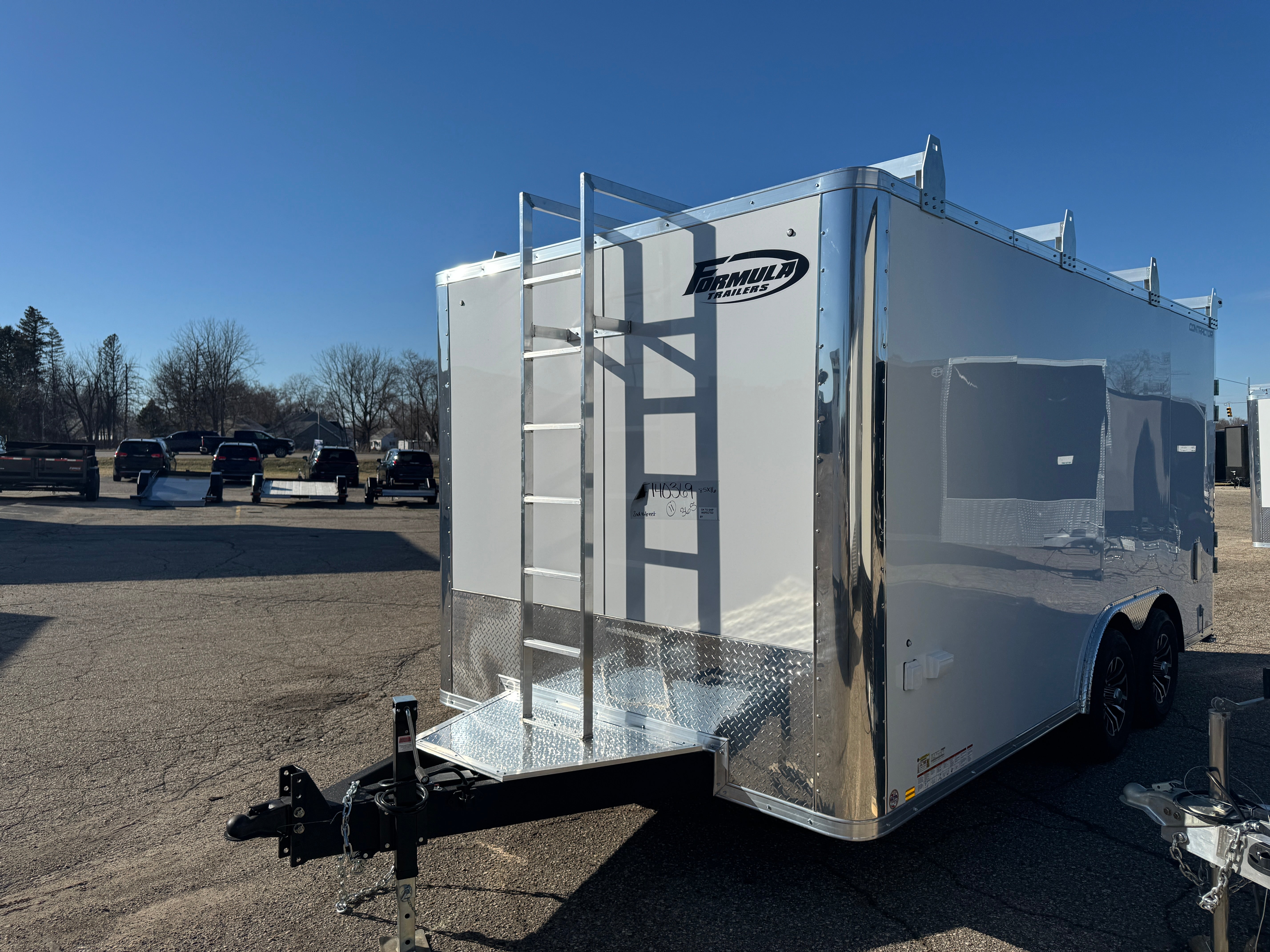 2026 Formula 8.5' x 16' Contractor Deluxe Flat Top Bullnose Enclosed Trailer