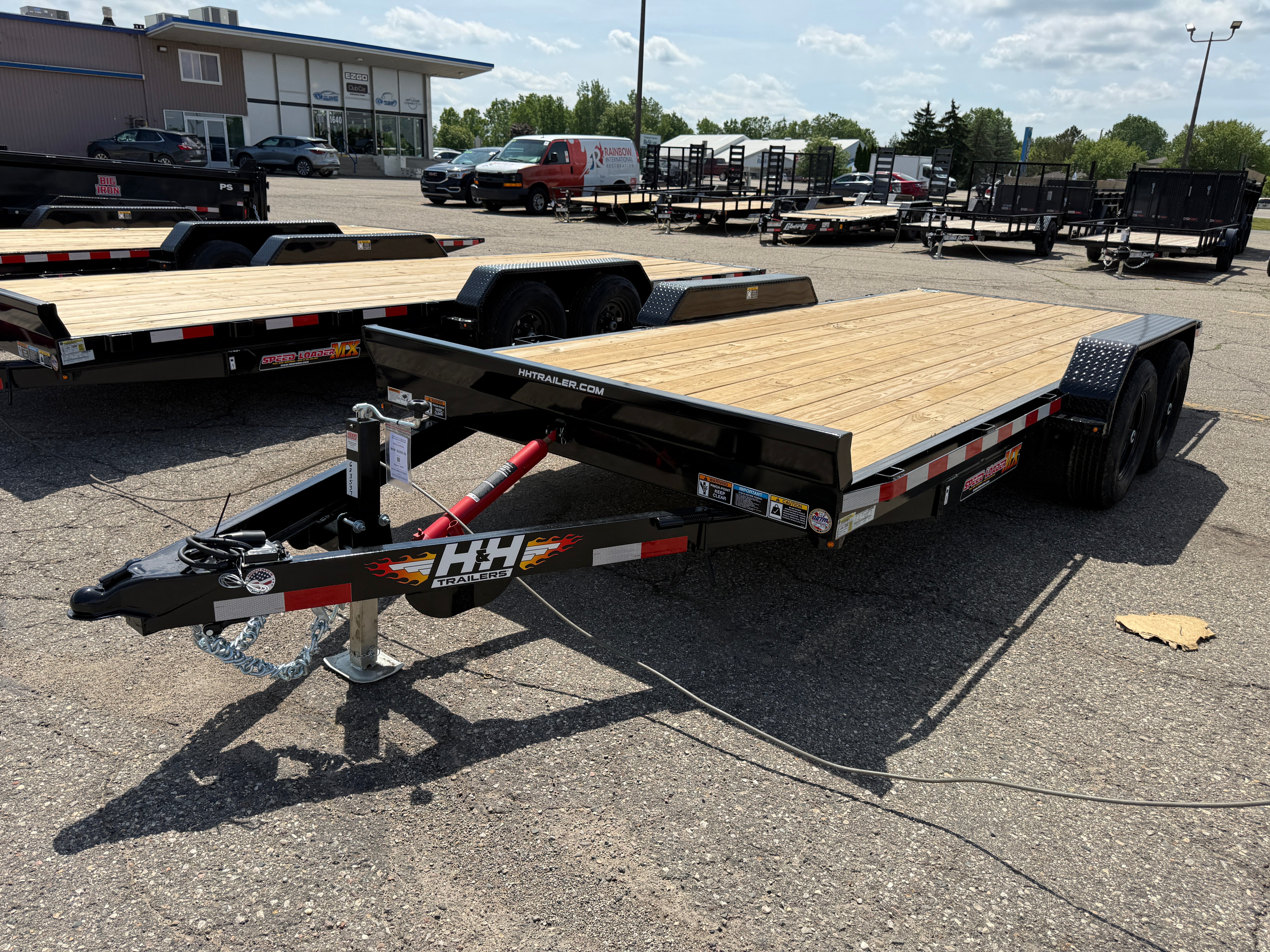 2026 H & H 82" x 18' Manual Tilt Speed Loader Car Hauler Trailer