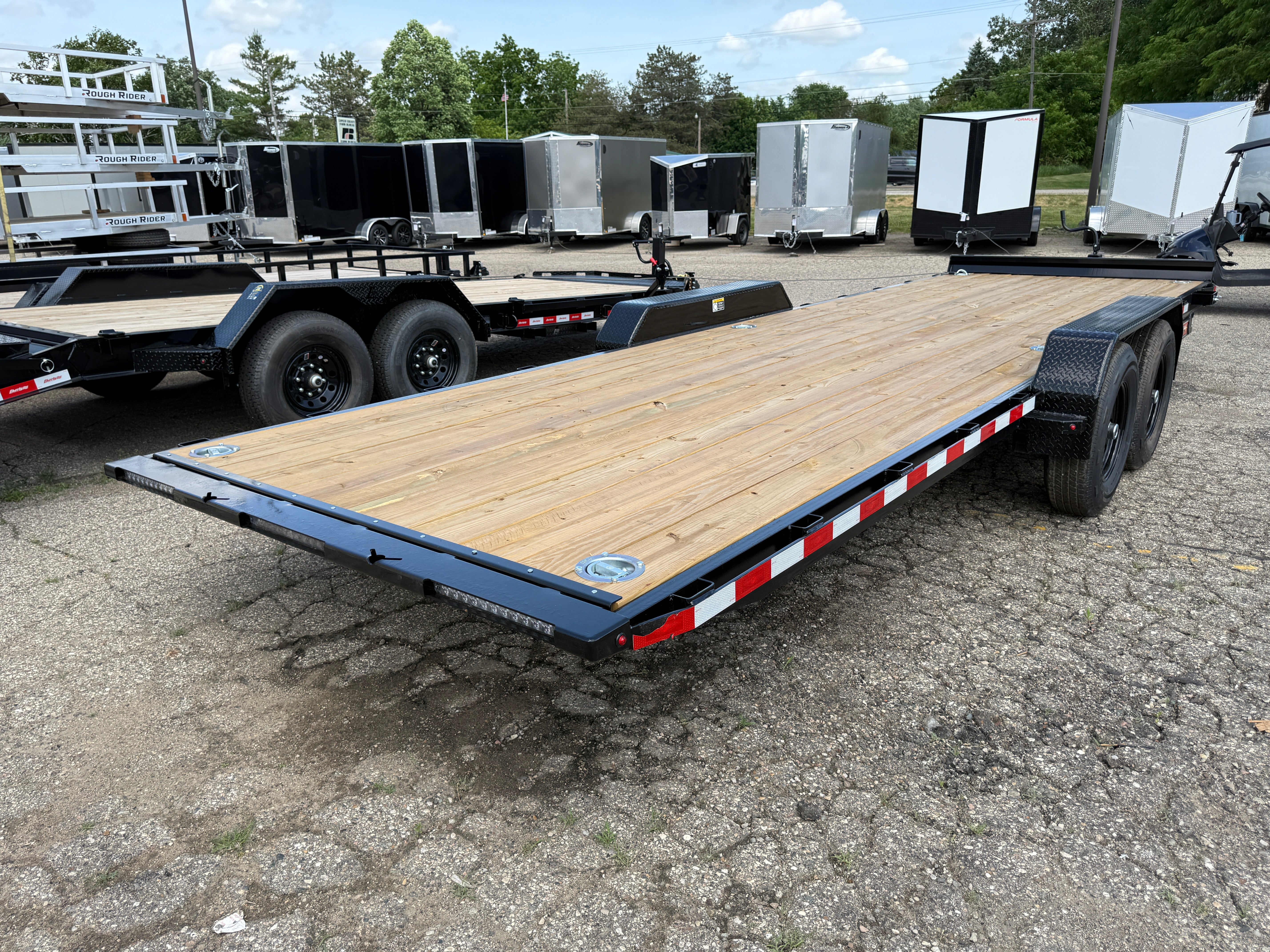 2026 H & H 82" x 24' Electric Tilt Speed Loader Car Hauler Trailer