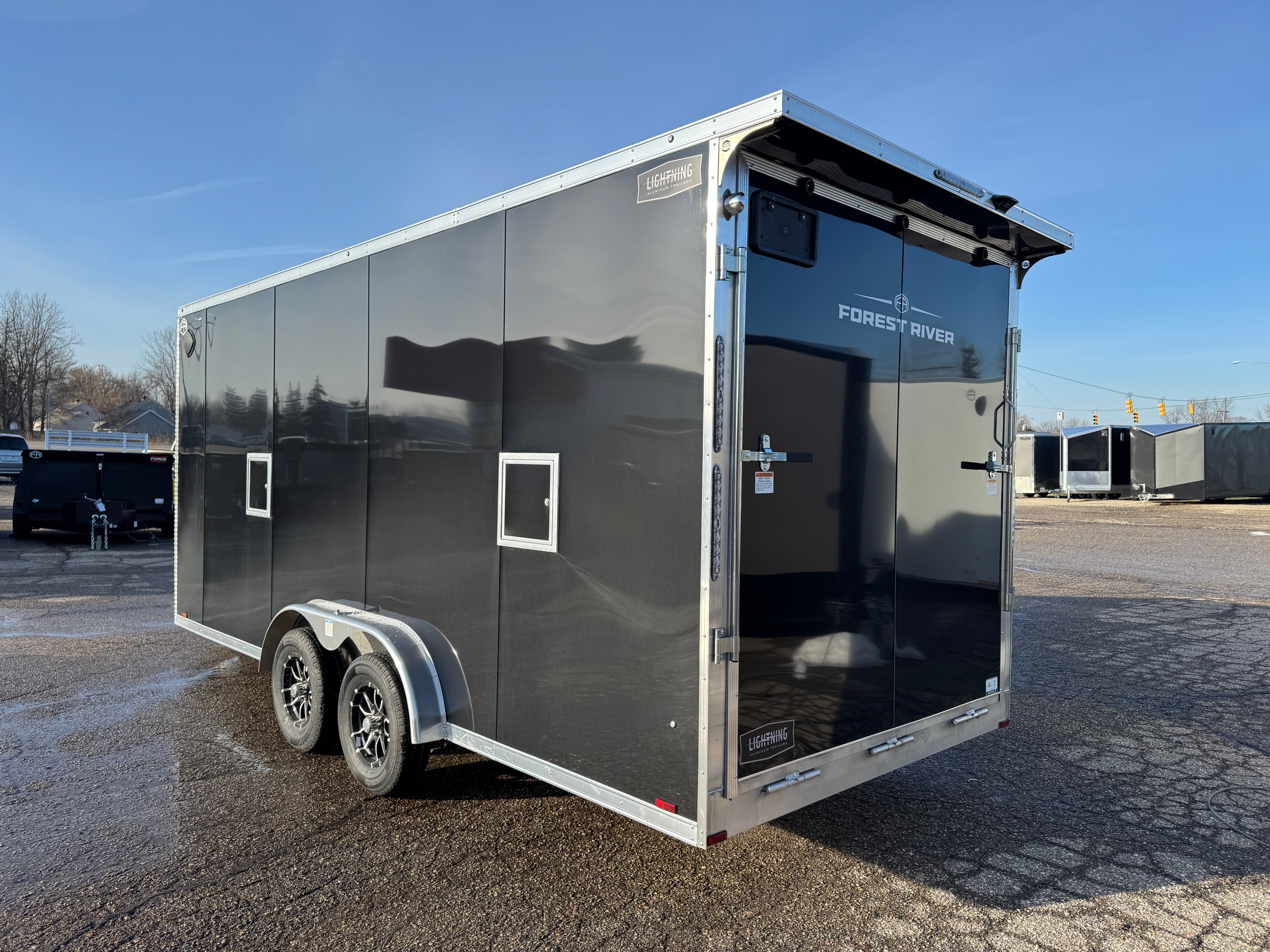 2026 Lightning Aluminum 7.5' x 18' Enclosed Snowmobile Trailer