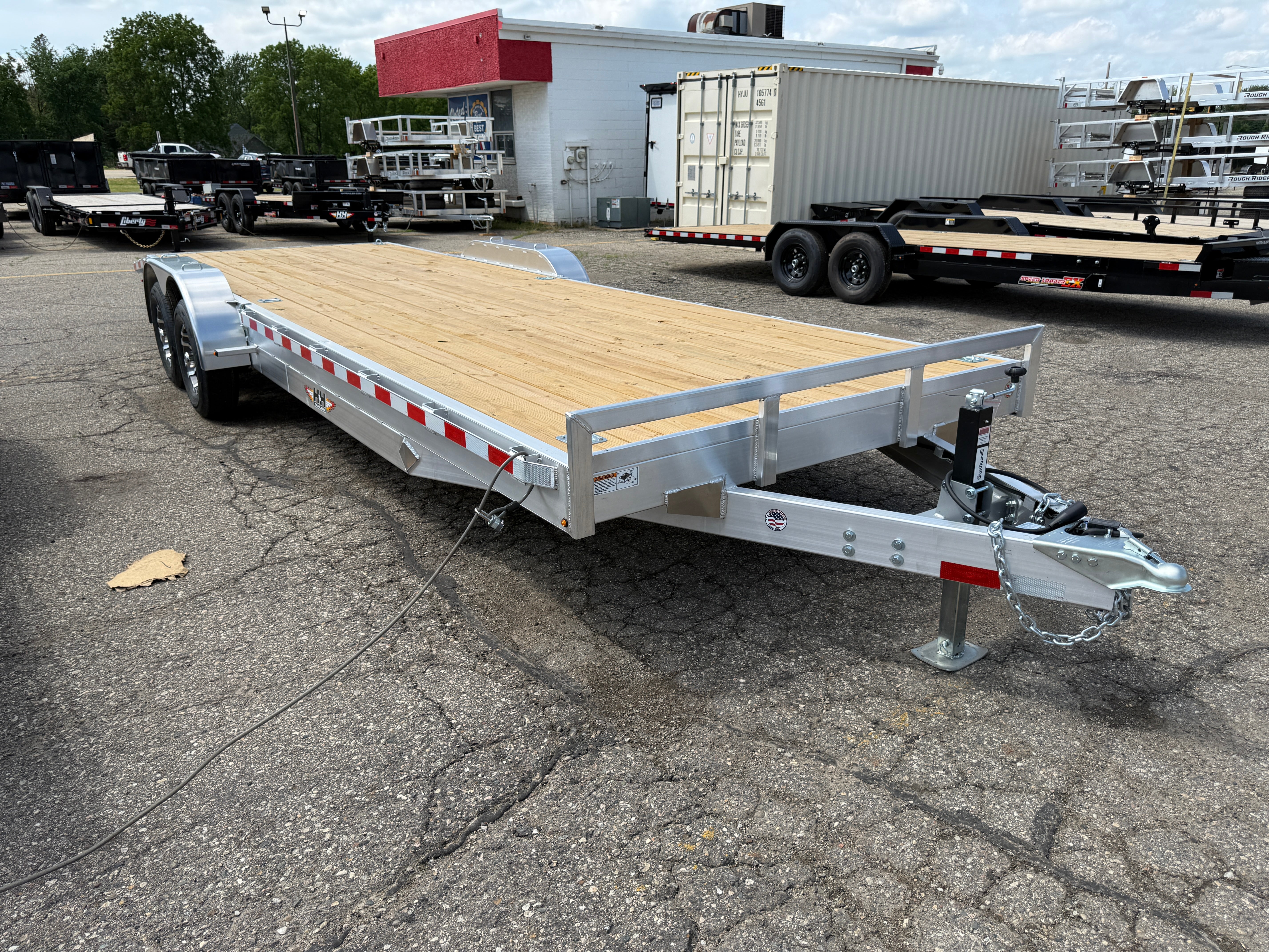 2026 H & H  82" x22' + 2' Aluminum Car Hauler Trailer