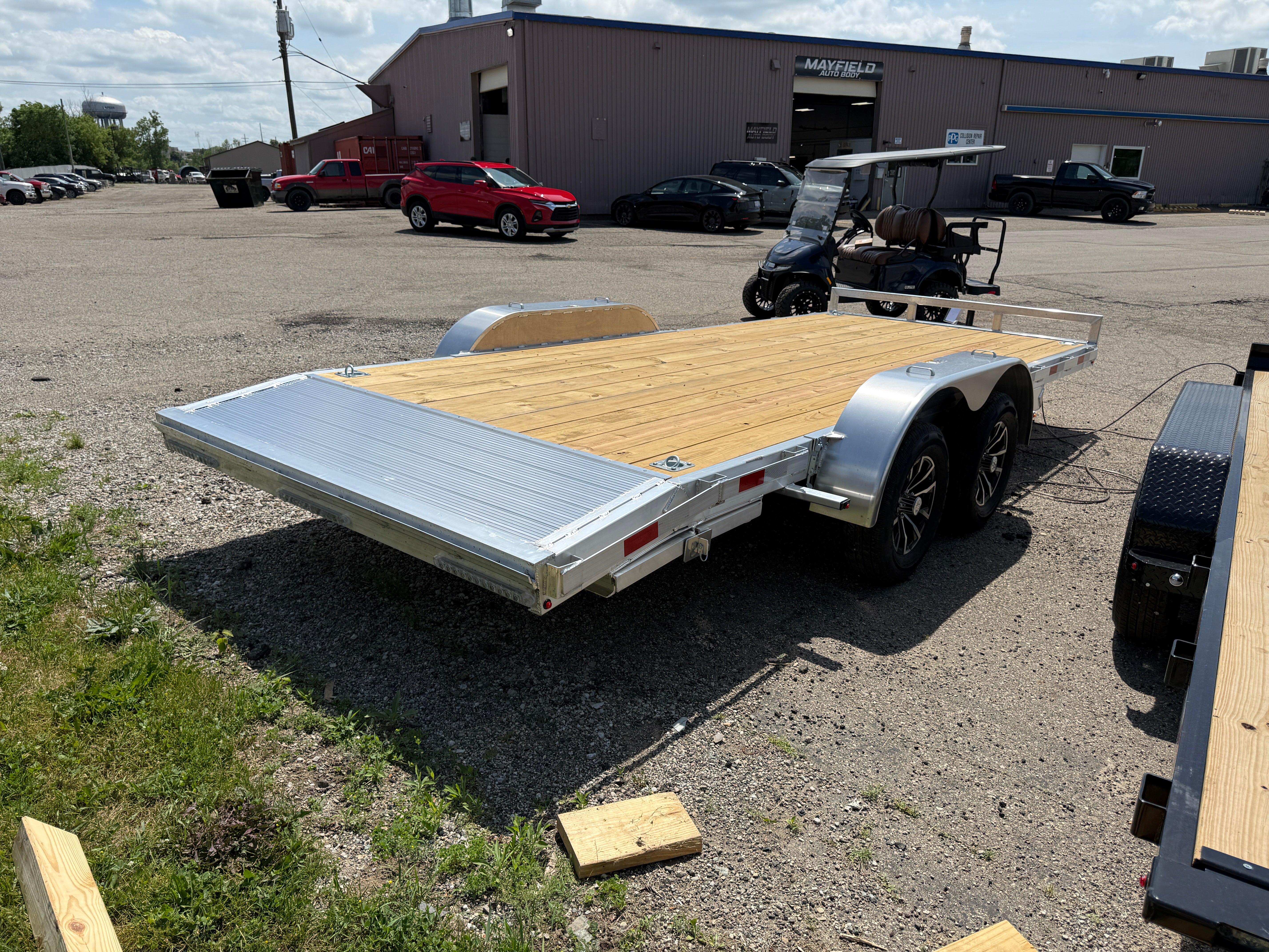 2026 H & H  82" x 16' + 2' Aluminum Car Hauler Trailer