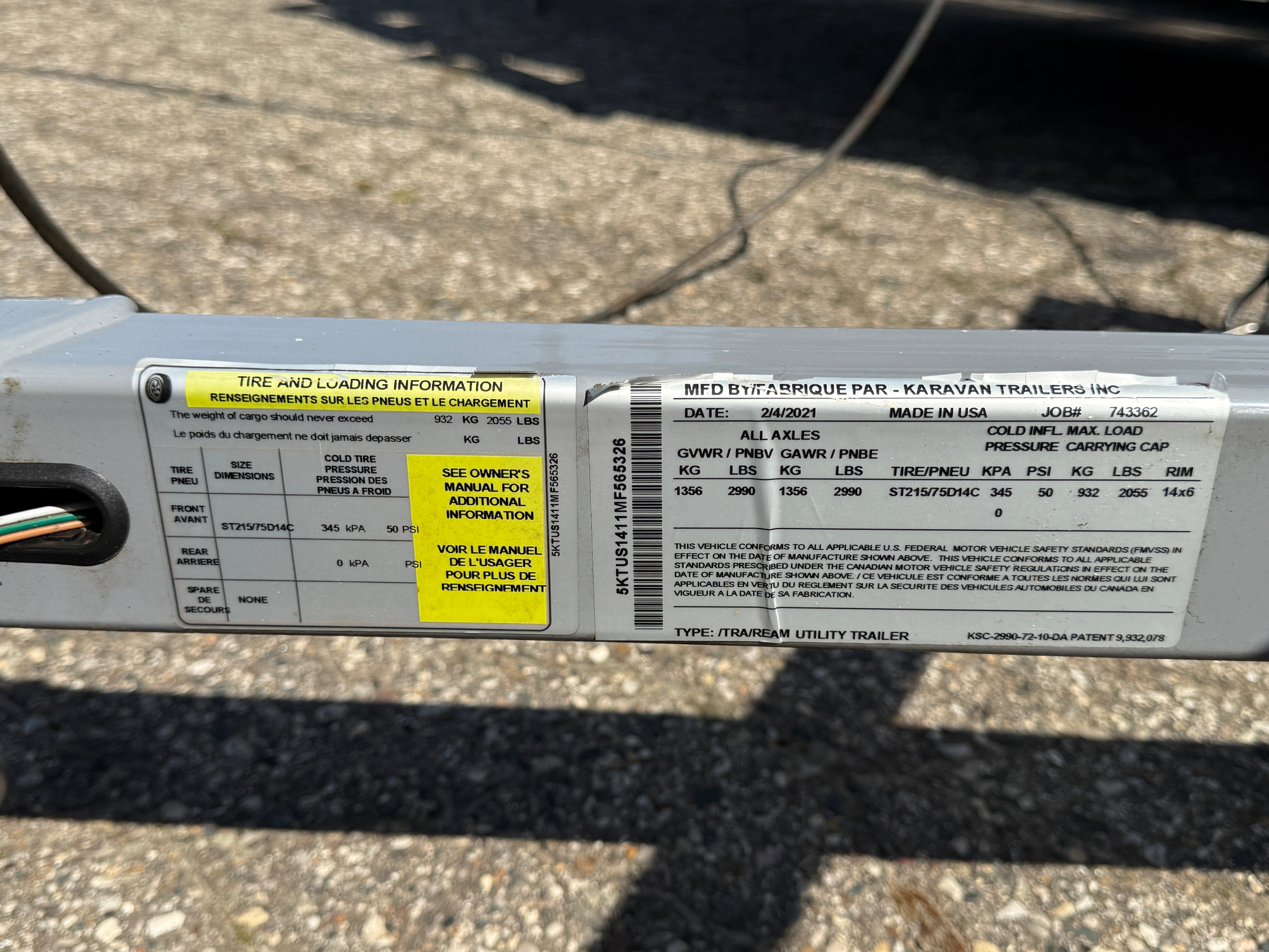 2021 Karavan 6' x 10' Steel Utility Trailer