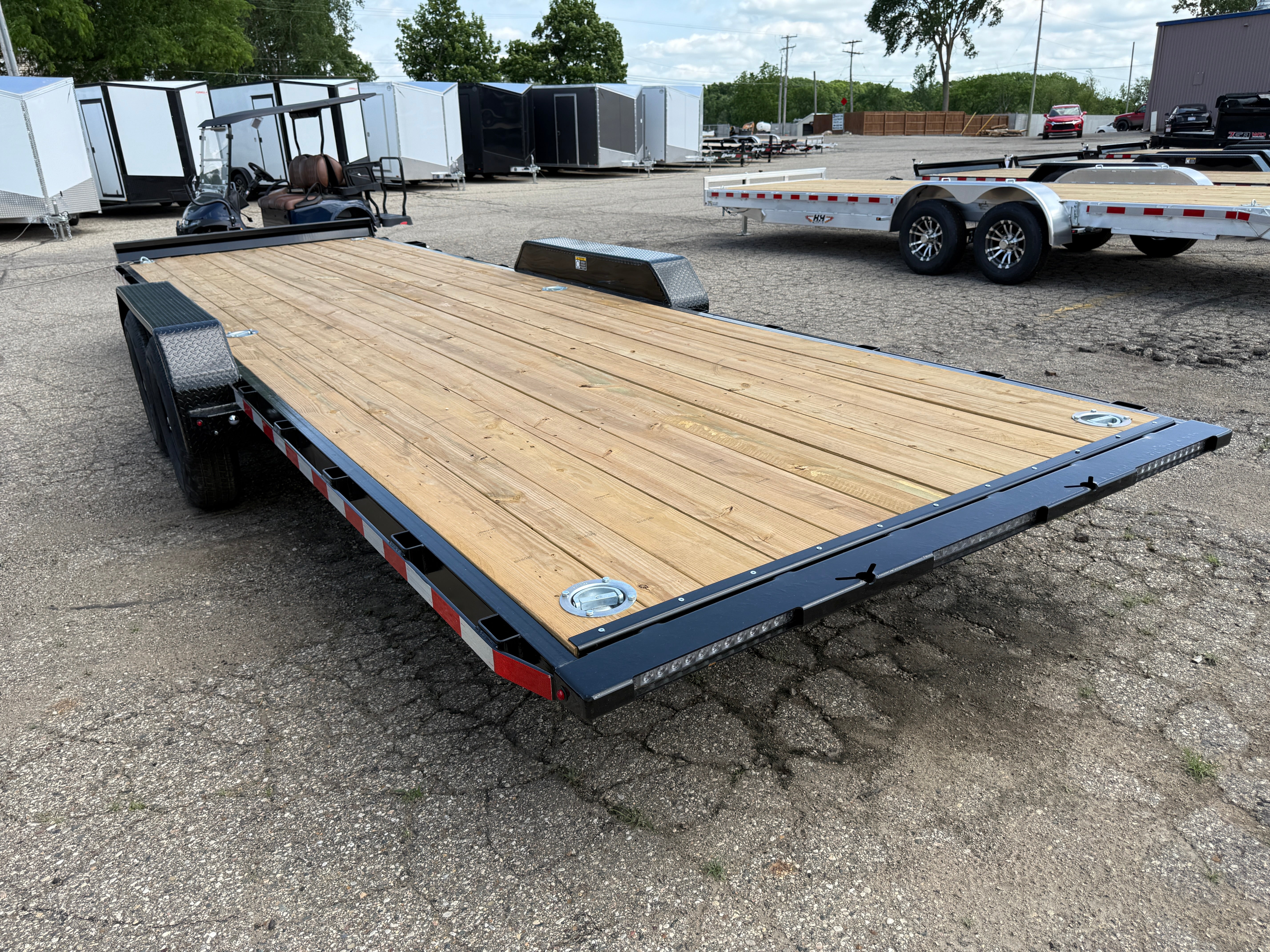 2026 H & H 82" x 24' Electric Tilt Speed Loader Car Hauler Trailer