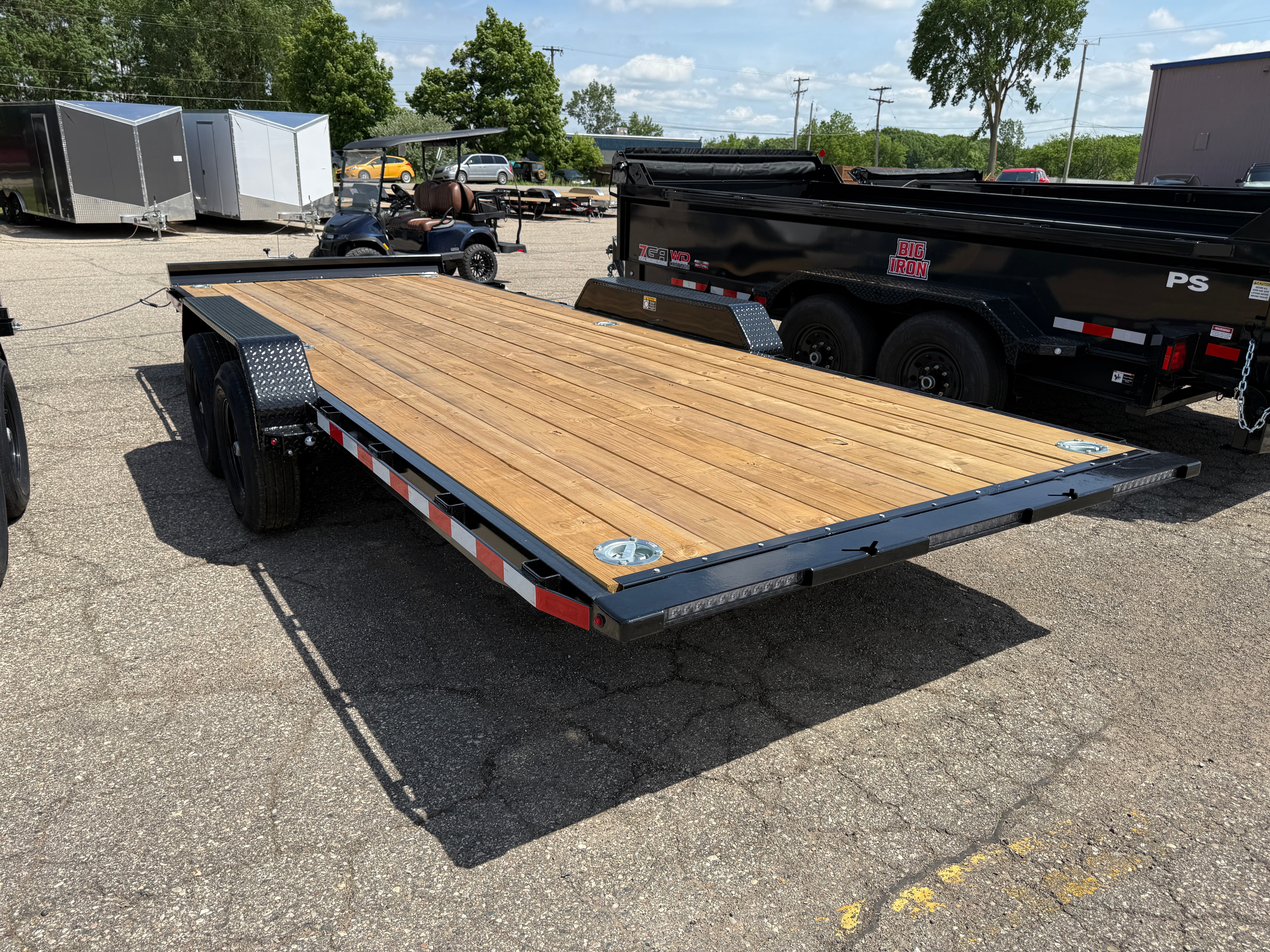 2026 H & H 82" x 20' Electric Tilt Speed Loader Car Hauler Trailer