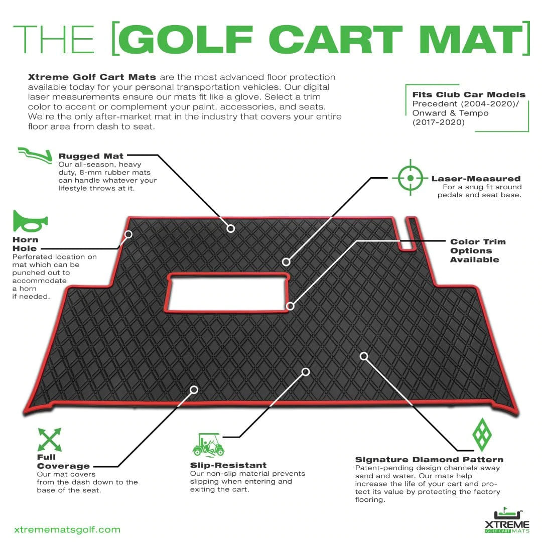 Xtreme Floor Mat - Green Trim