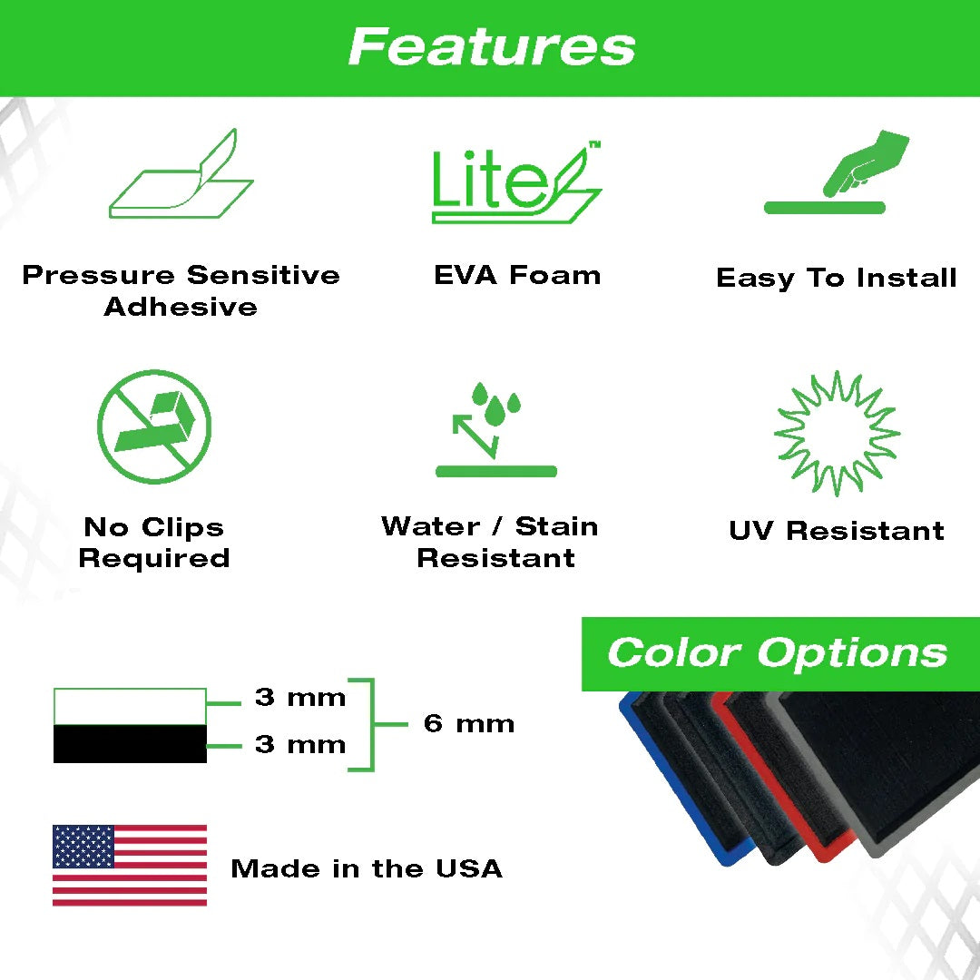 Xtreme Mats Lite Rear Facing Foot Rest Mat - Black