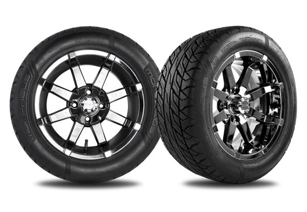 14" Black Chrome Aerion Wheel with 215/50R14 Morpheus Tire Combo