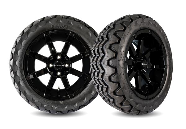 14" Gloss Black Aerion Wheel with 23x10-14 Kraken Tire Combo