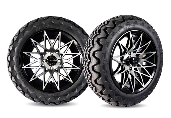 14” Machined Gloss Black Athena Wheel with 23x10-14 Kraken Tire