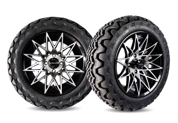 14” Machined Gloss Black Athena Wheel with 23x10-14 Kraken Tire Combo