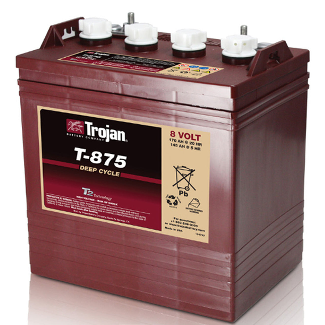 Trojan T-875 8V Battery